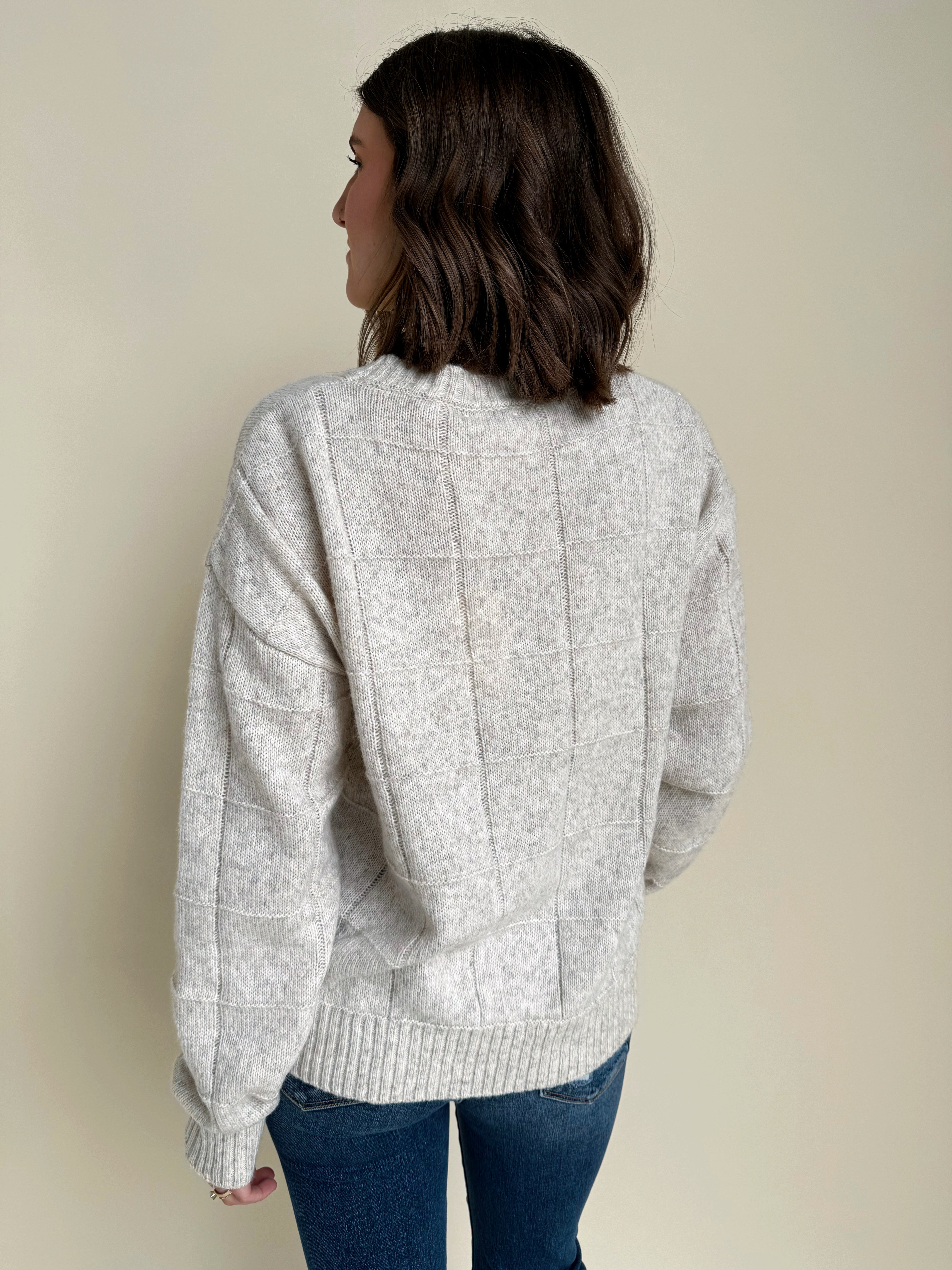 Amelia Sweater - OATMILK - willows clothing SWEATER