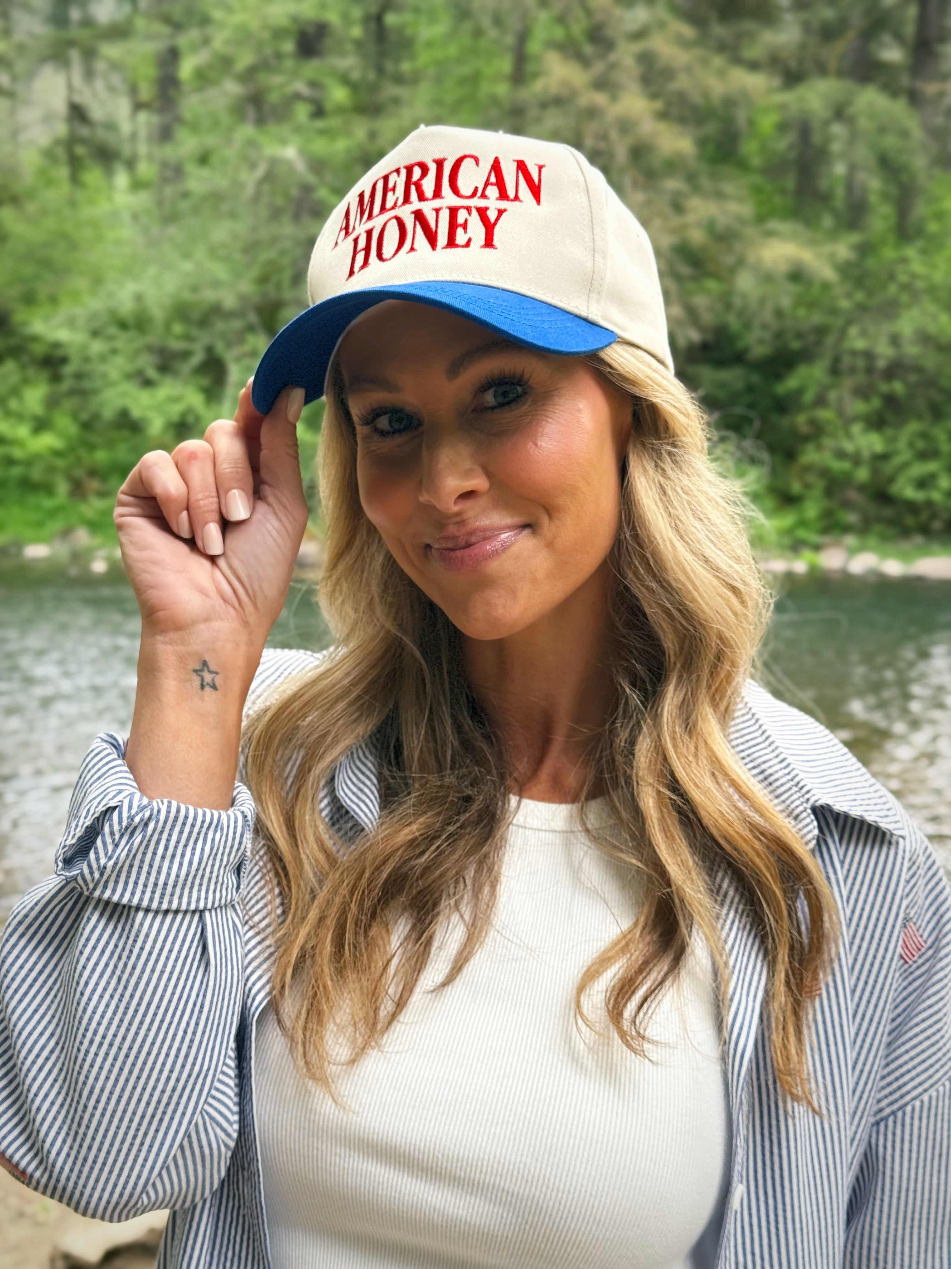 American Honey Hat - COBALT - willows clothing HAT