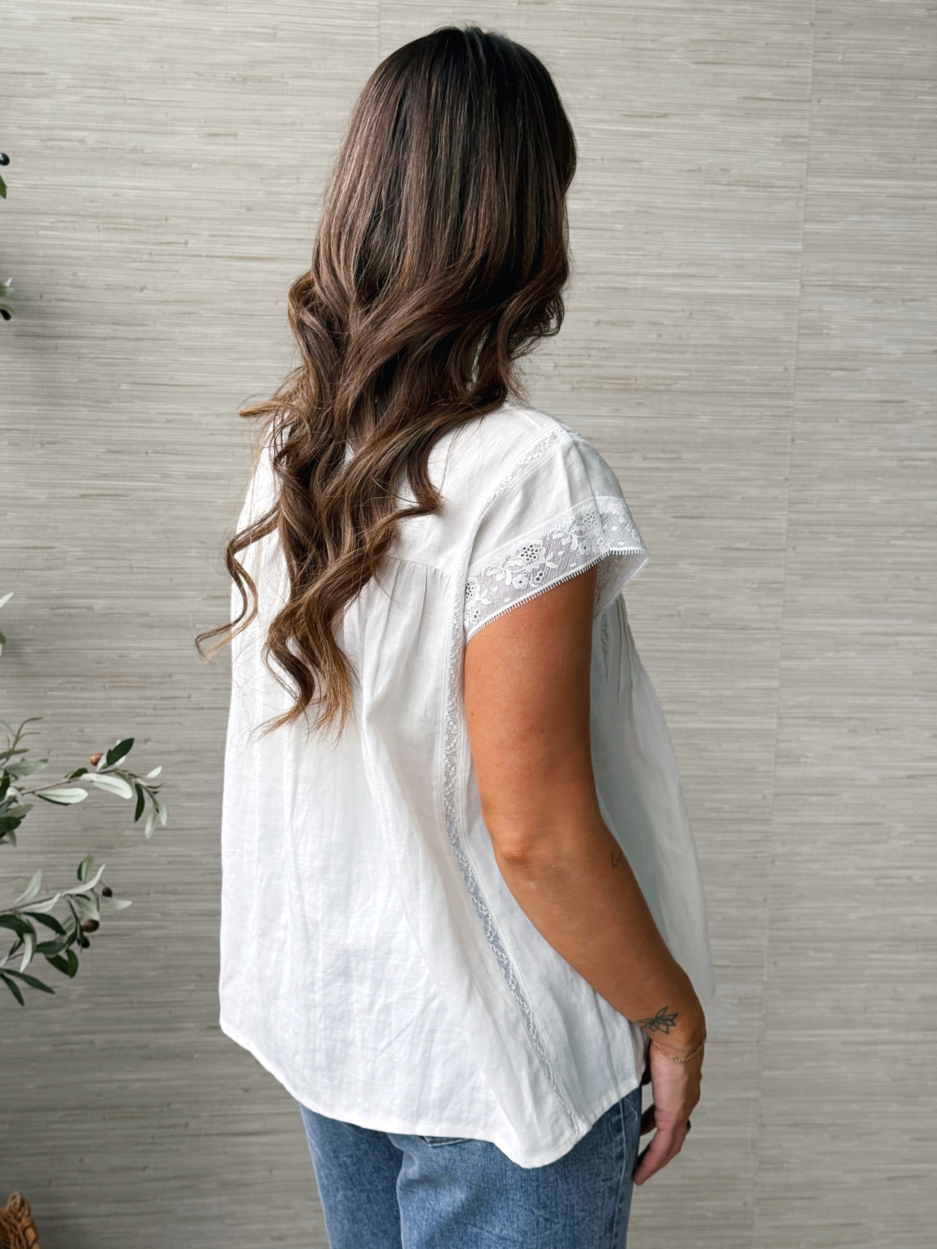 Amorette Blouse - OFF WHITE - willows clothing BLOUSE