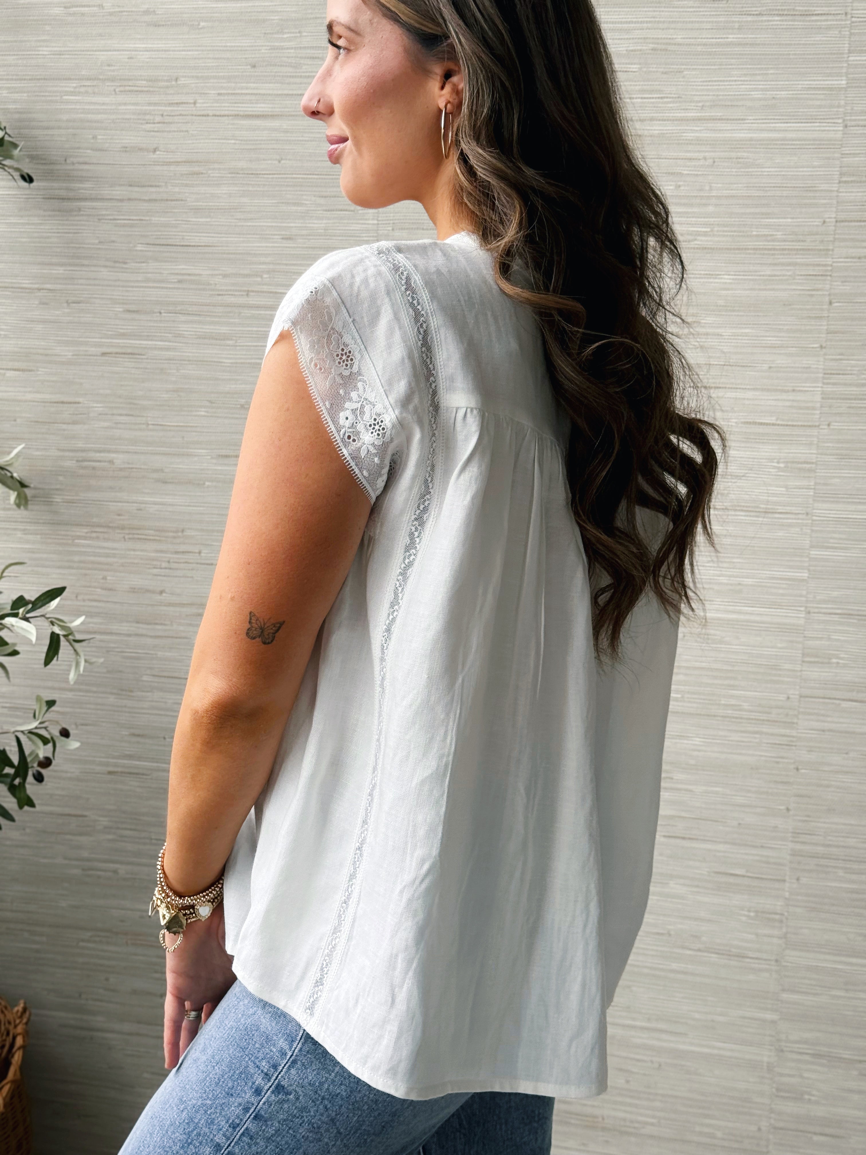 Amorette Blouse - OFF WHITE - willows clothing BLOUSE