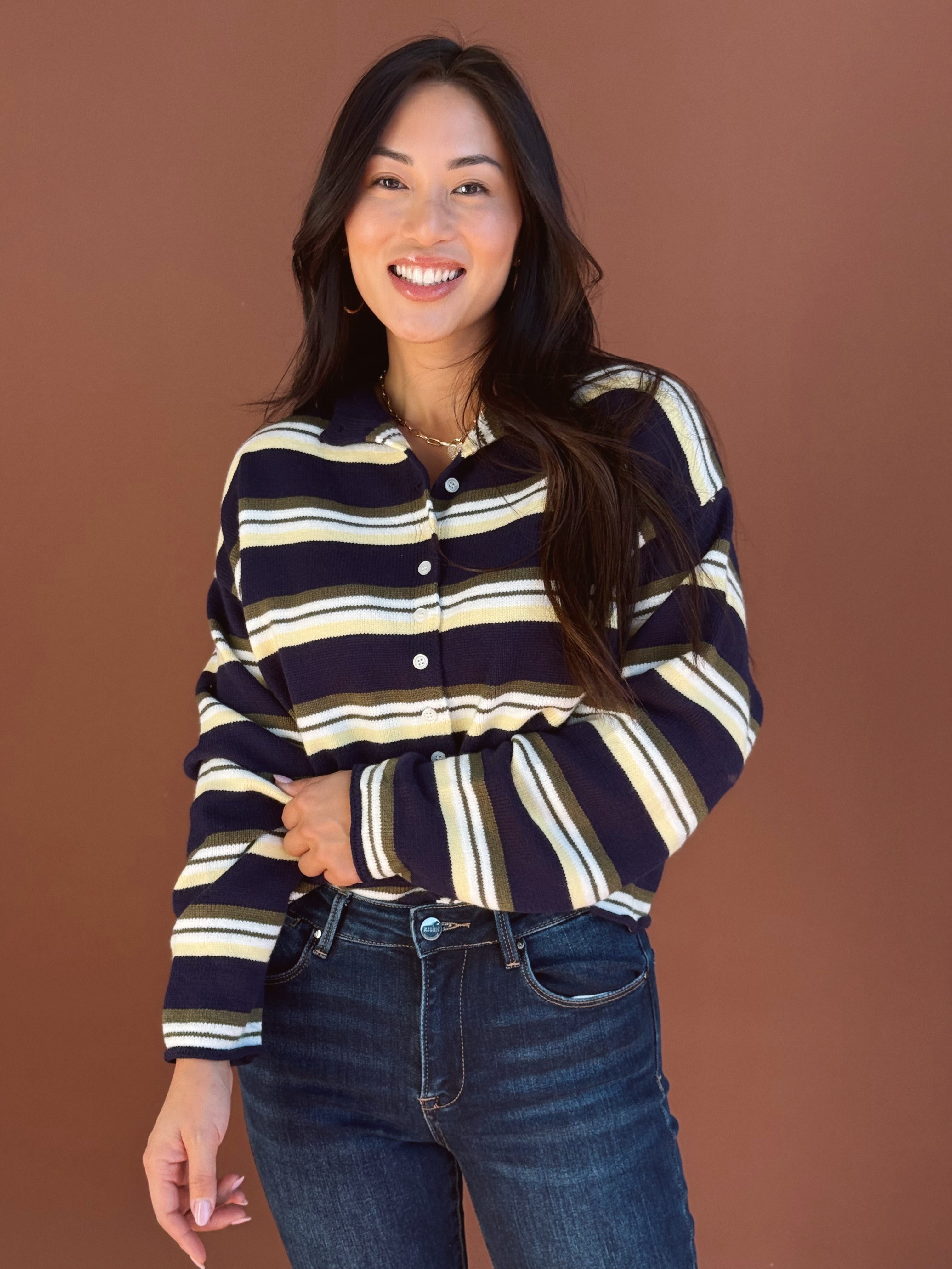 Anders Cardigan - NAVY - willows clothing Cardigan