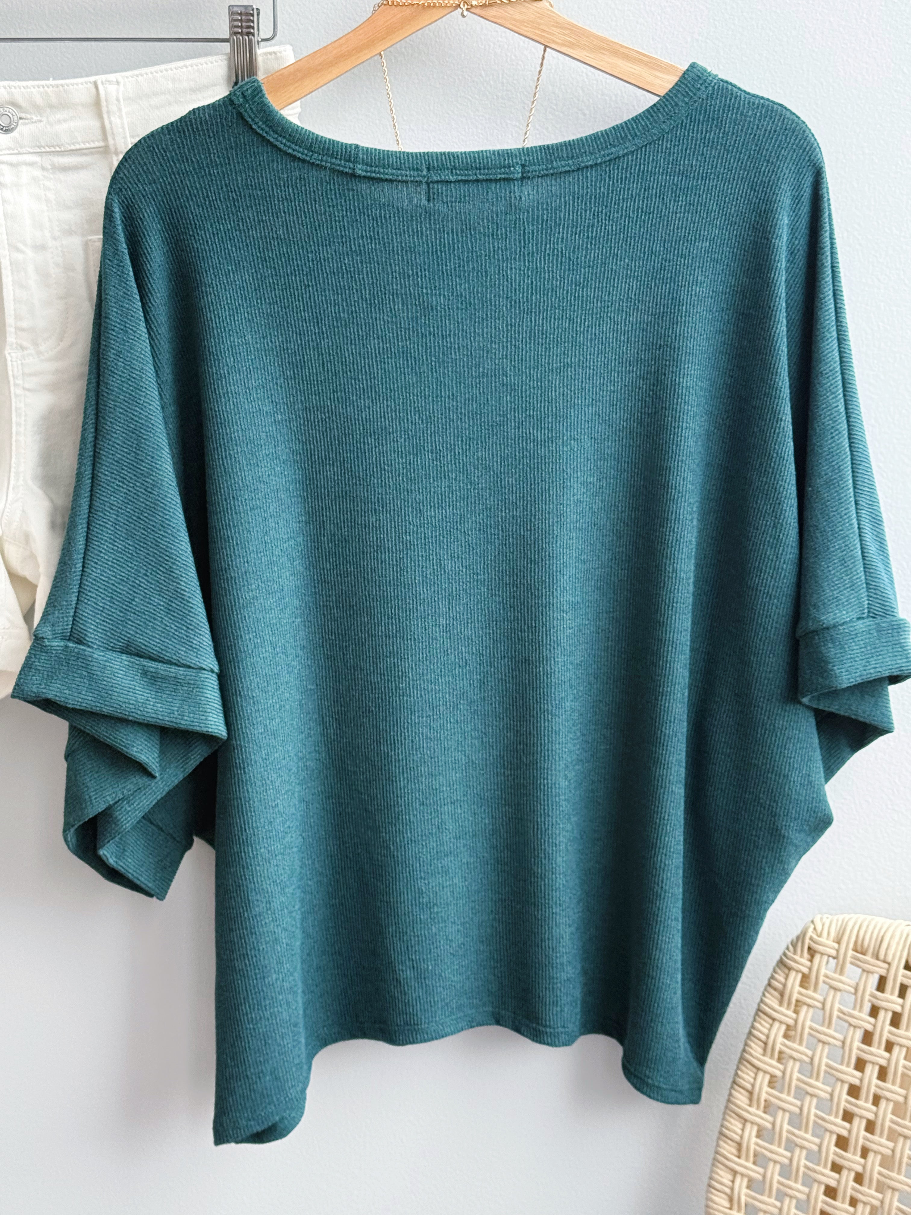 Angie Top - TEAL - willows clothing S/S SHIRT