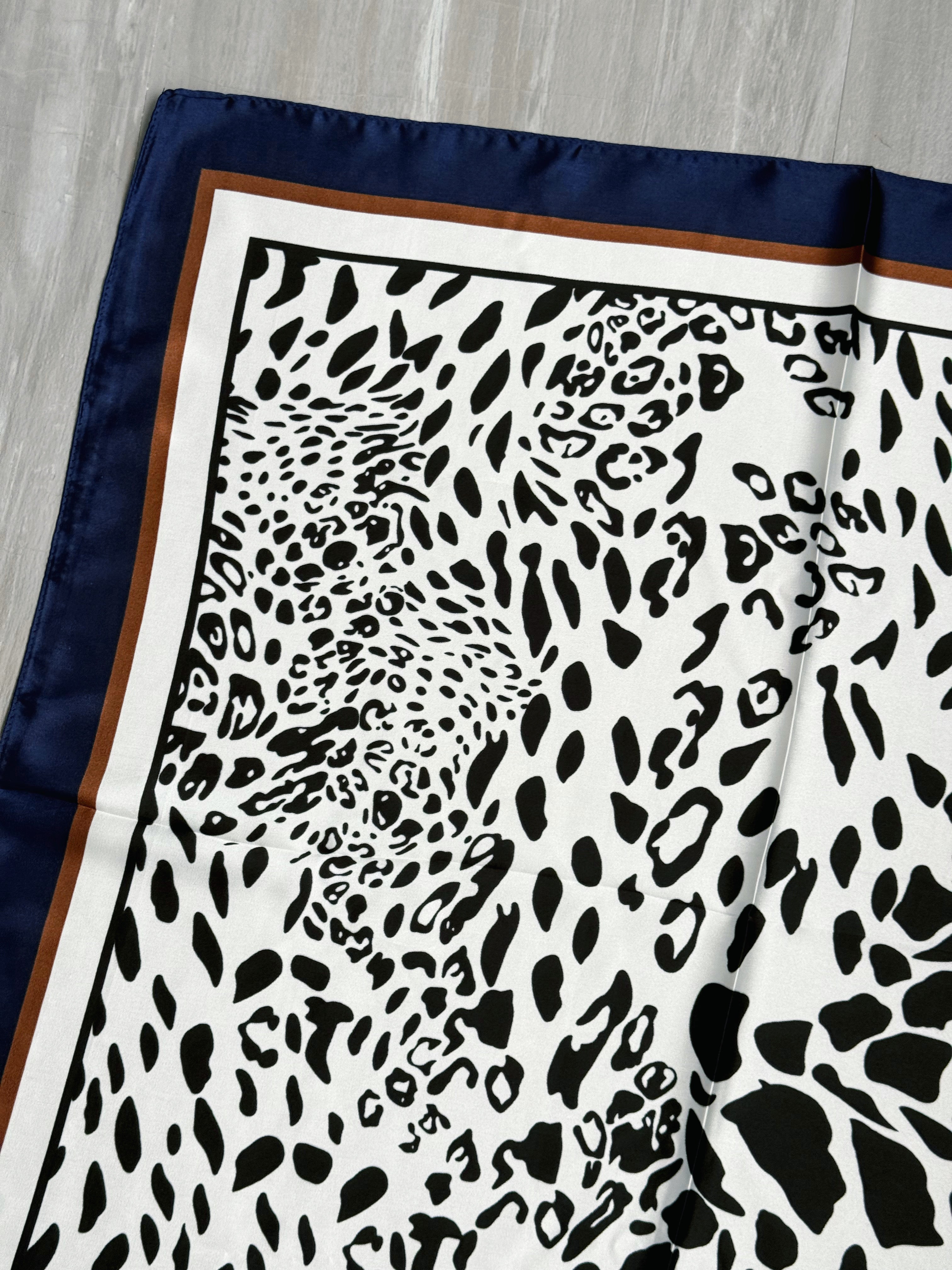 Animal Print Scarf - NAVY - willows clothing Scarves