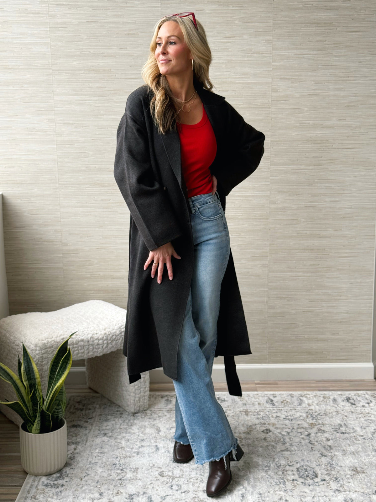 Anne Marie Jacket - CHARCOAL - willows clothing JACKET
