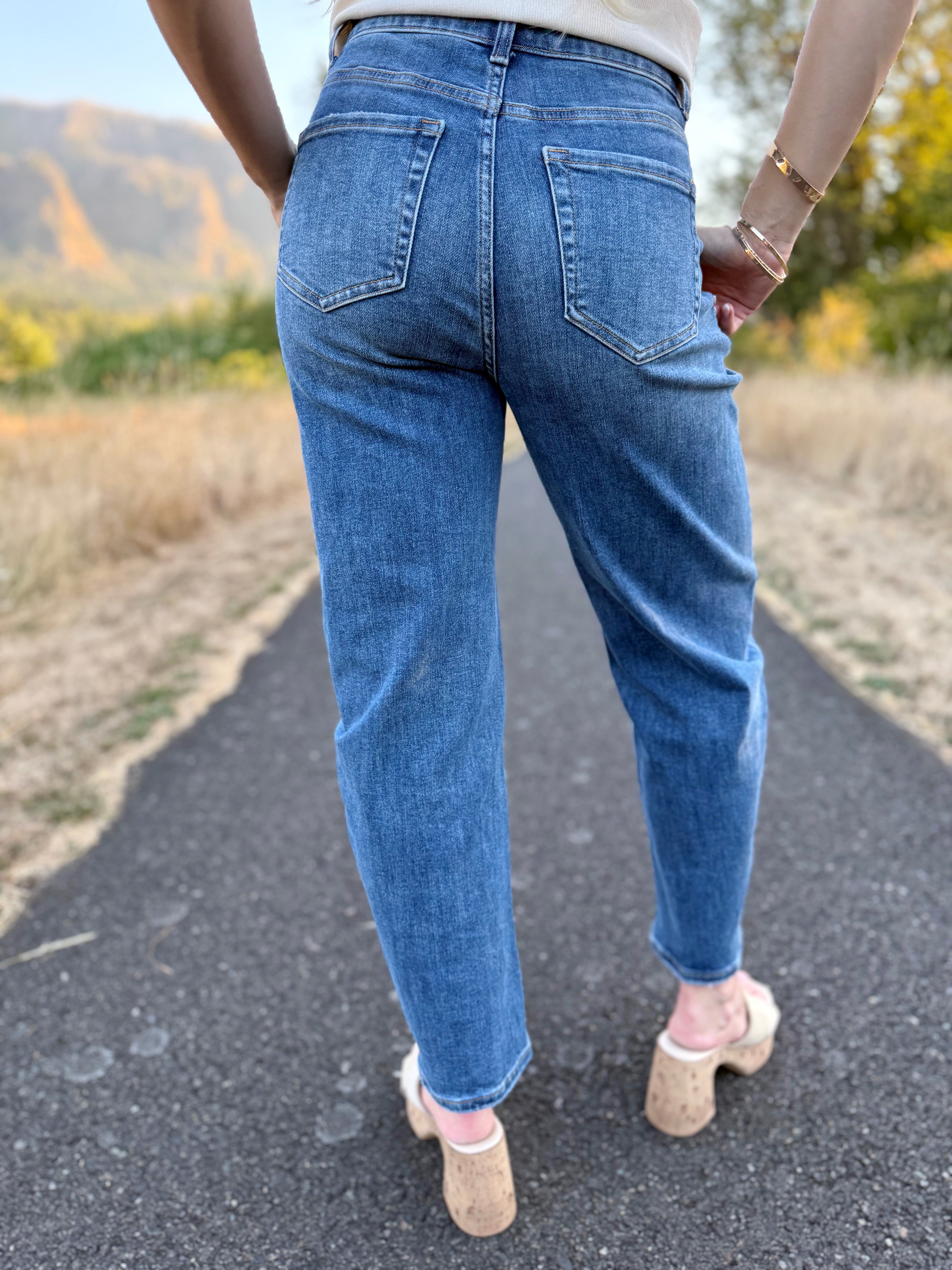 [ANNIEWEAR] Matthew Barrel Jean - DARK DENIM - willows clothing BARREL JEAN