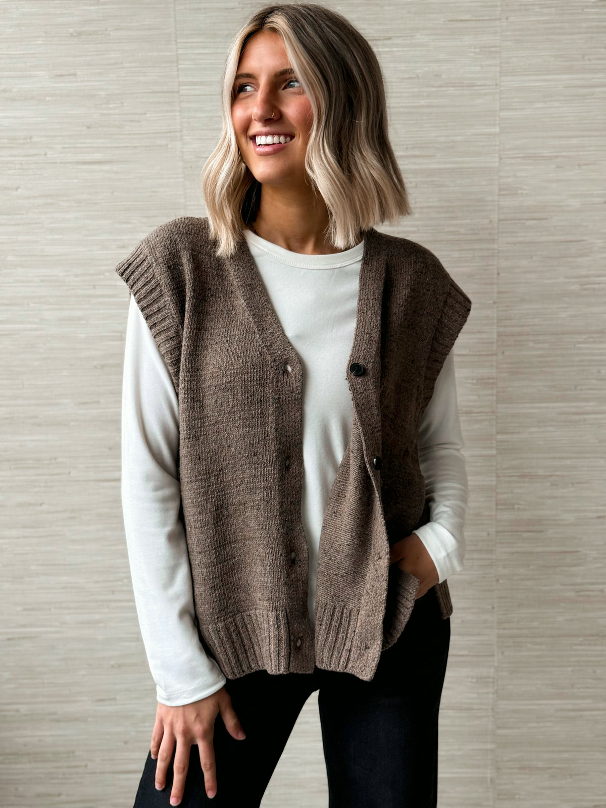 Any Who Vest - MOCHA - willows clothing VEST