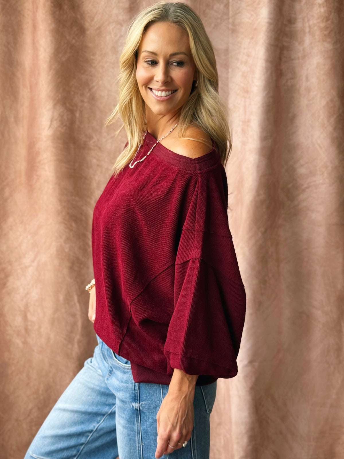 Apple Picker Pullover - OXBLOOD - willows clothing SWEATSHIRT