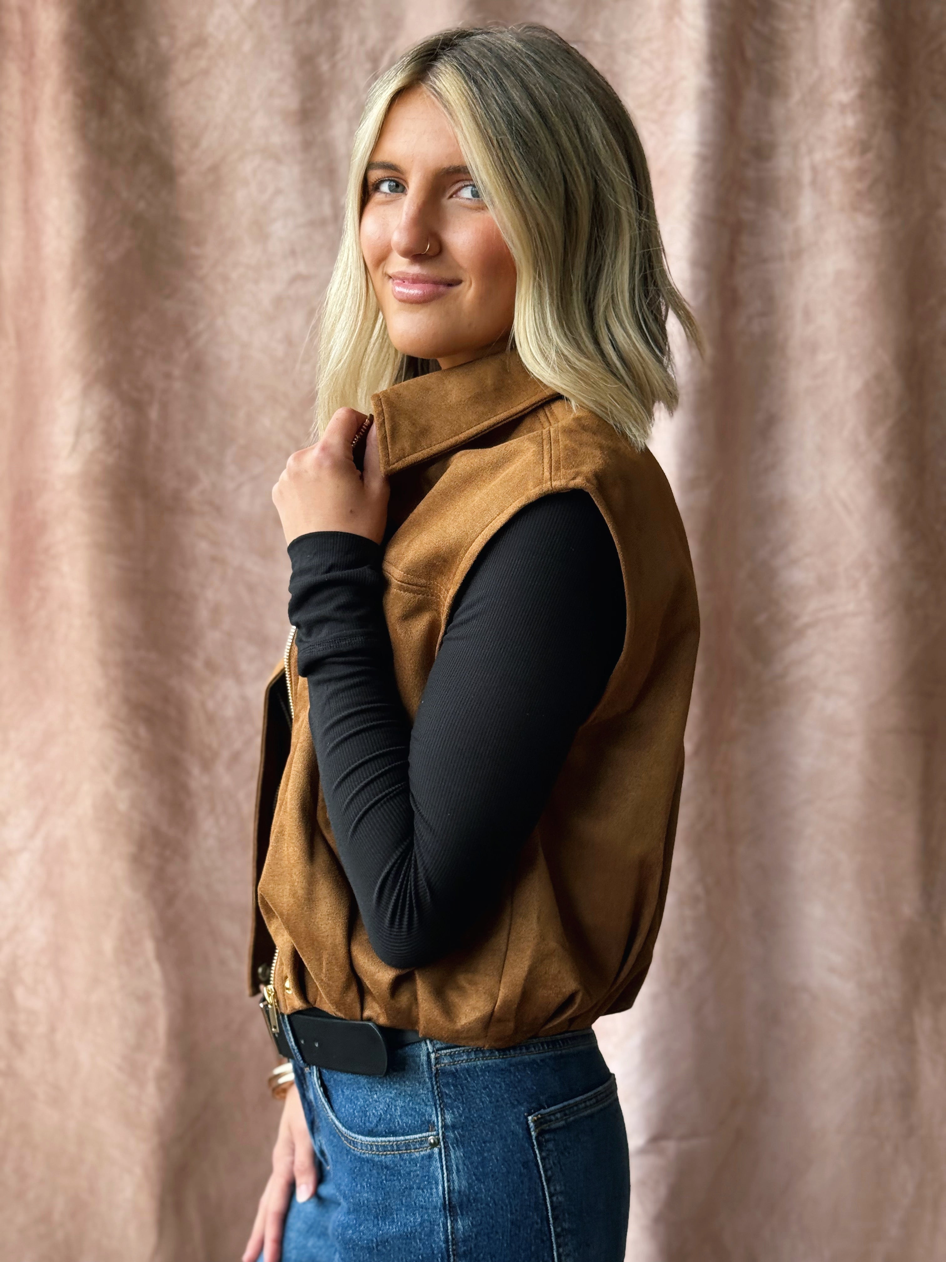 Applewood Vest - CAMEL - willows clothing VEST