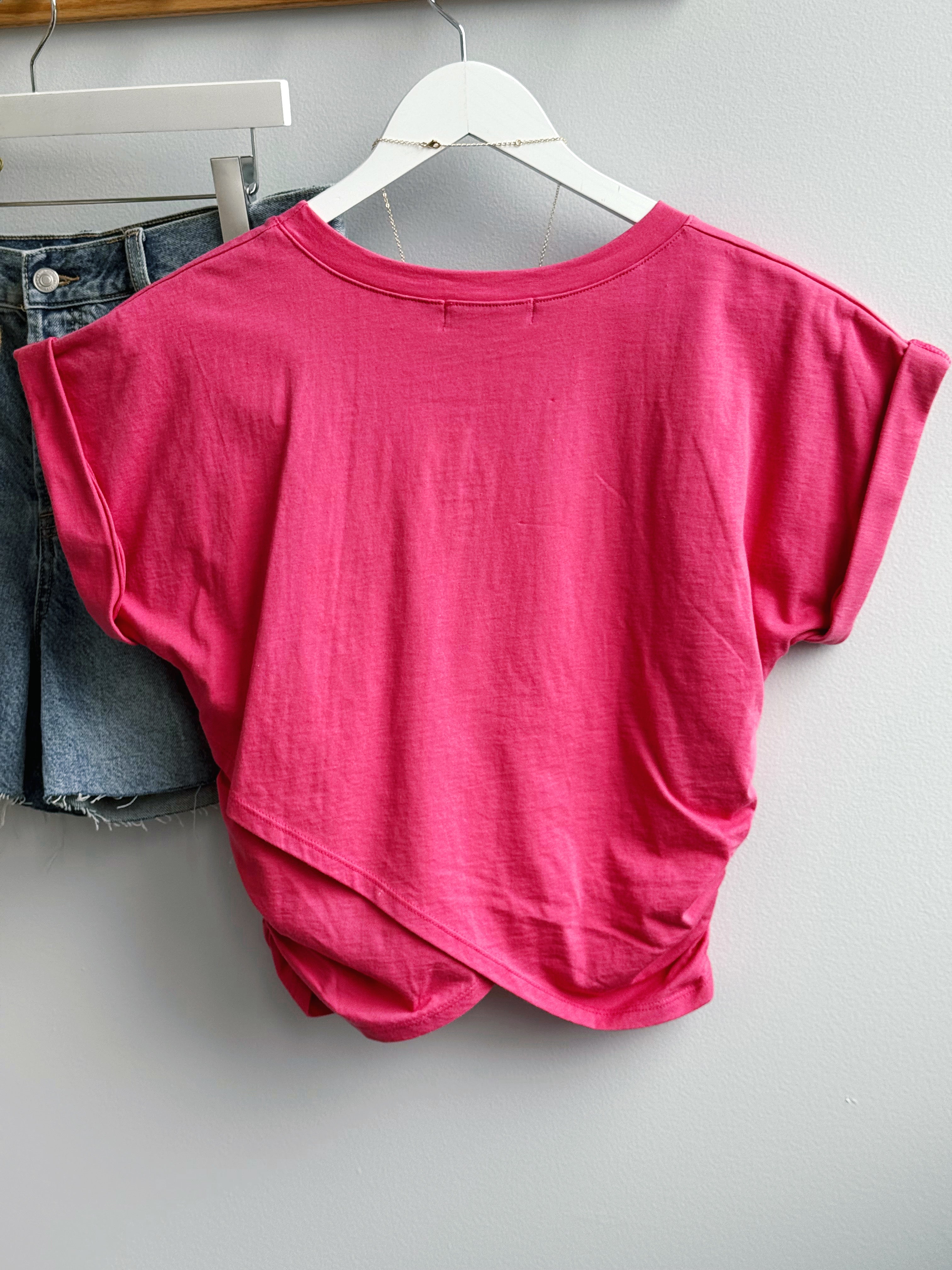 Aria Tee - FUCHSIA - willows clothing S/S SHIRT