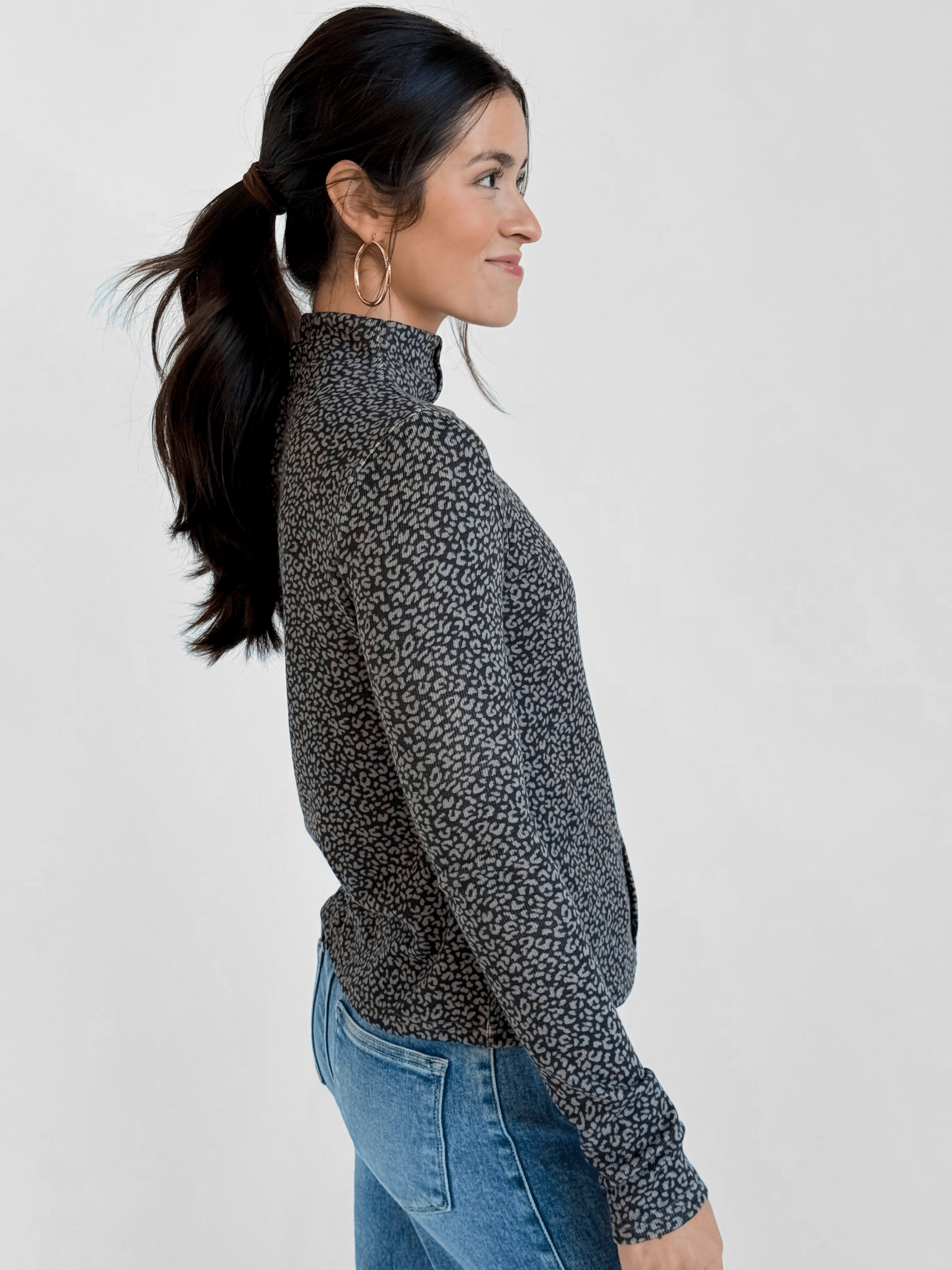 Arlette Top - GRAY - willows clothing L/S SHIRT