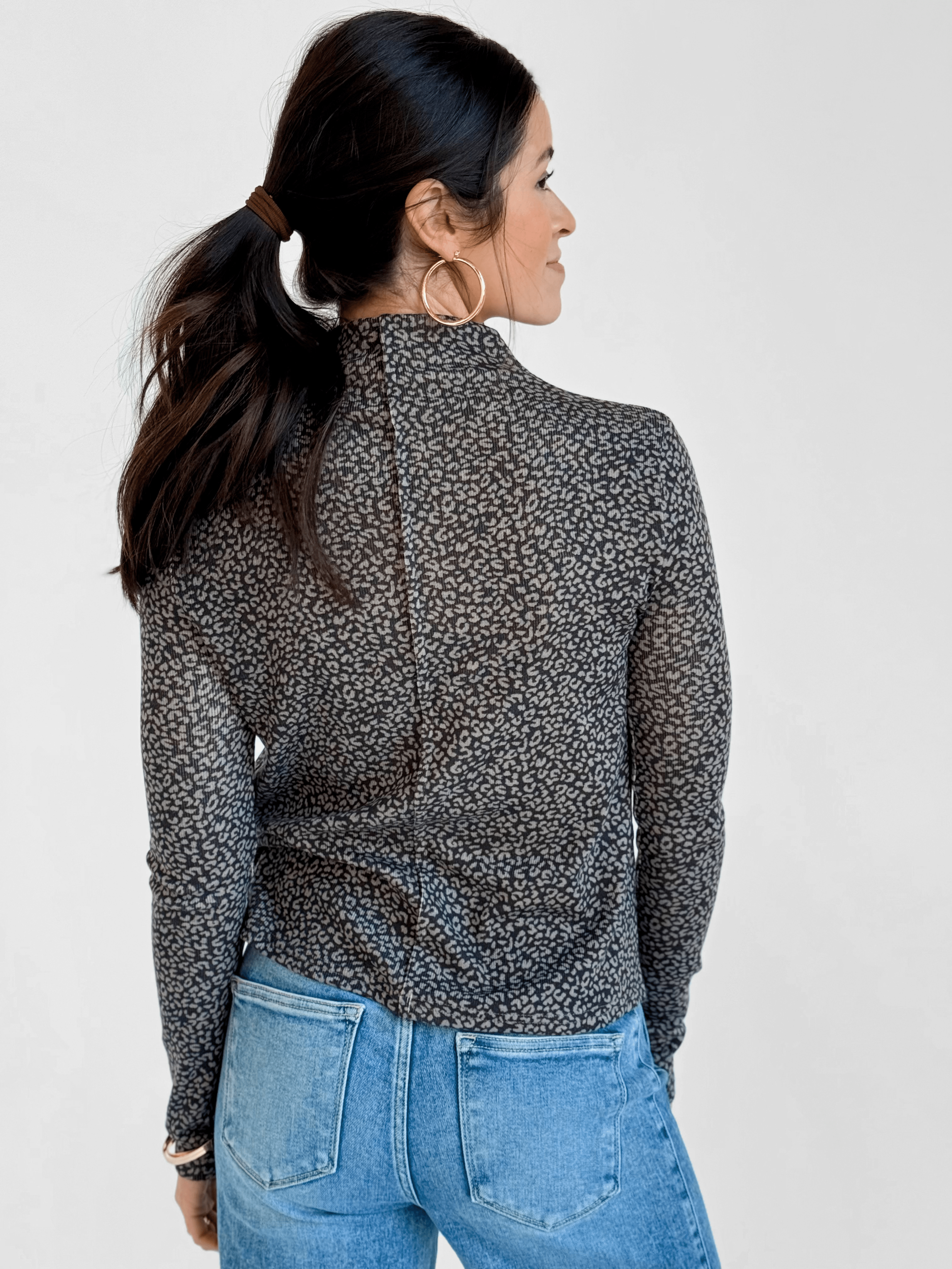 Arlette Top - GRAY - willows clothing L/S SHIRT