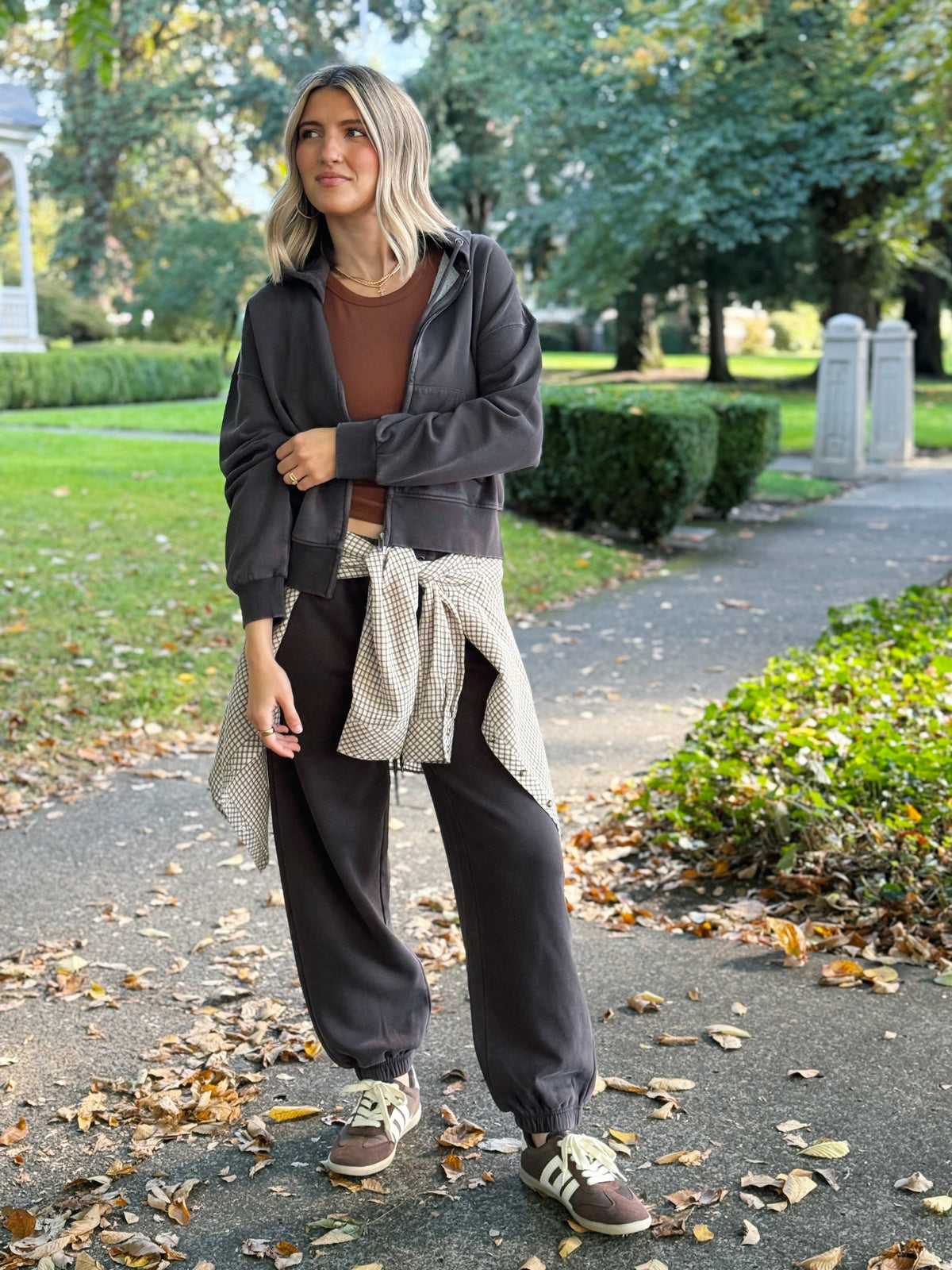 Ashlie Hoodie - ESPRESSO - willows clothing SWEATSHIRT