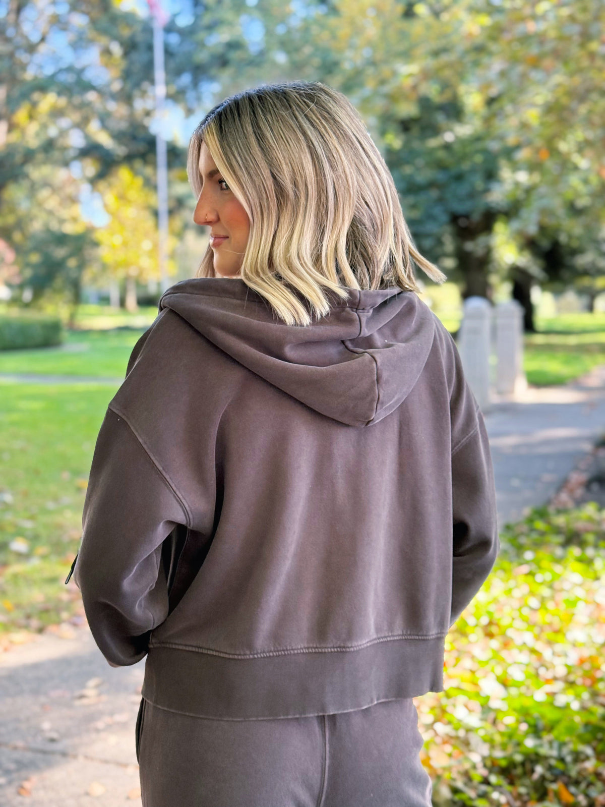 Ashlie Hoodie - ESPRESSO - willows clothing SWEATSHIRT