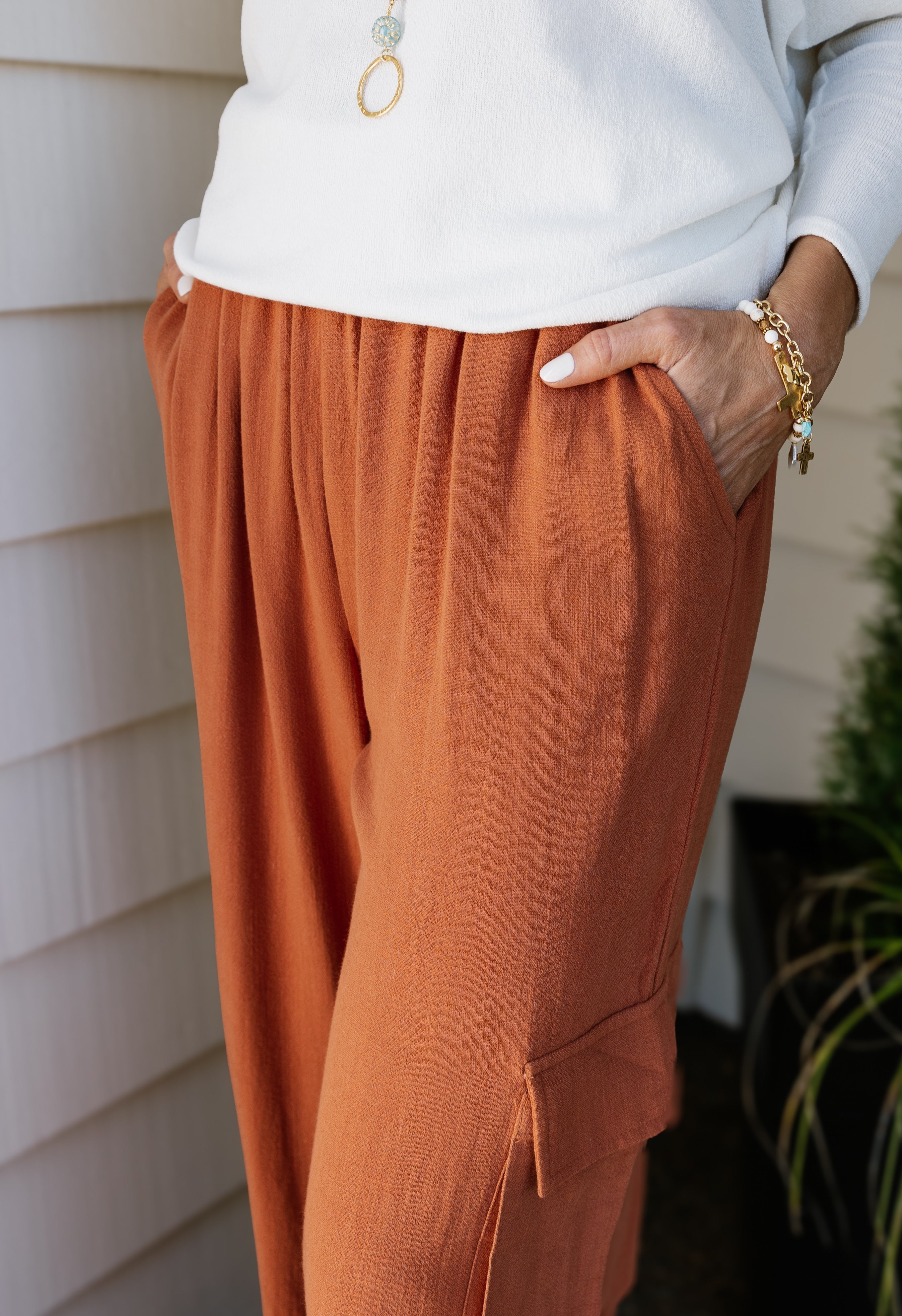 Aubrey Cargo Pants - BAKED CLAY - willows clothing Pants