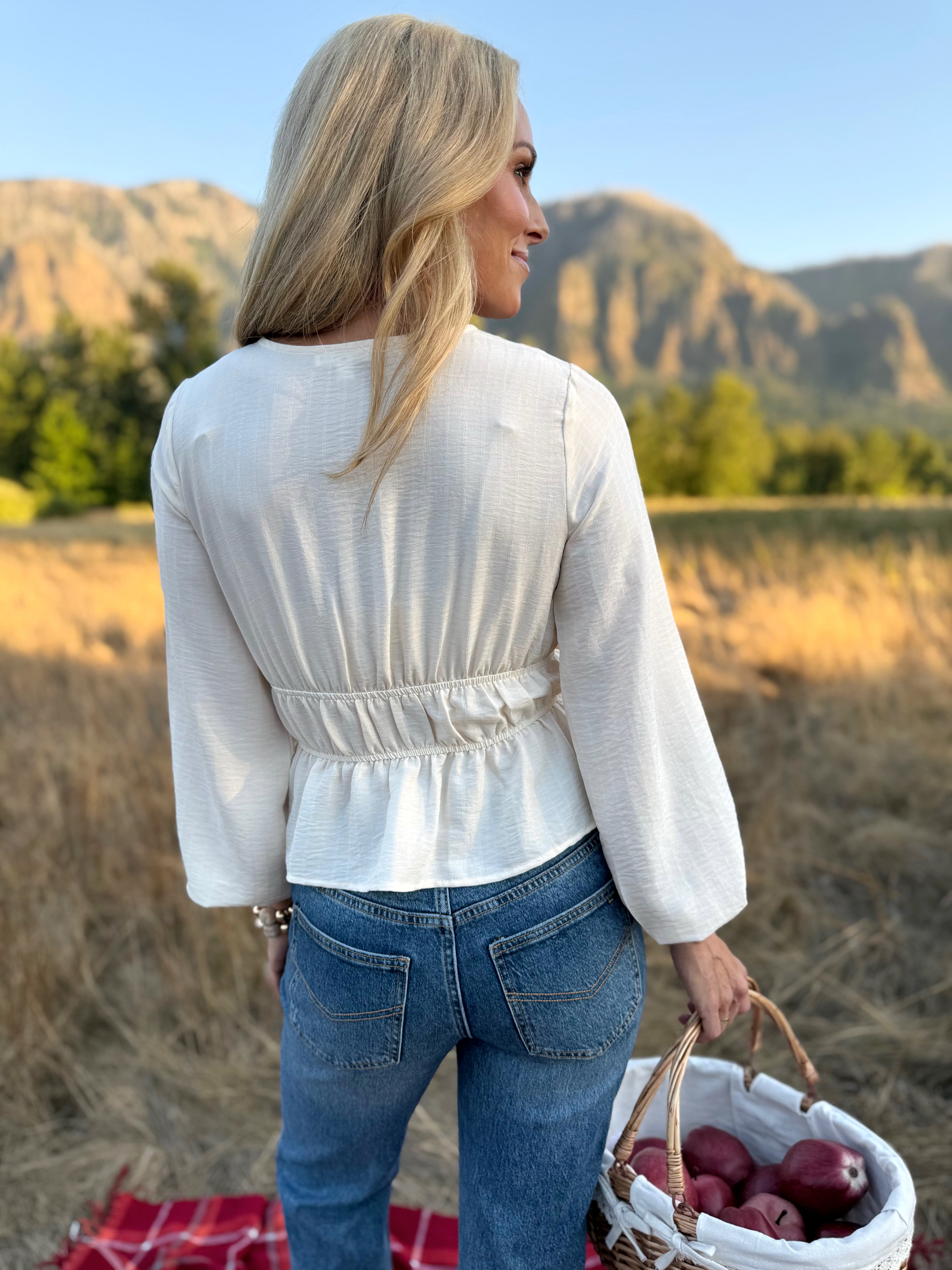 August Blouse - CREAM - willows clothing BLOUSE
