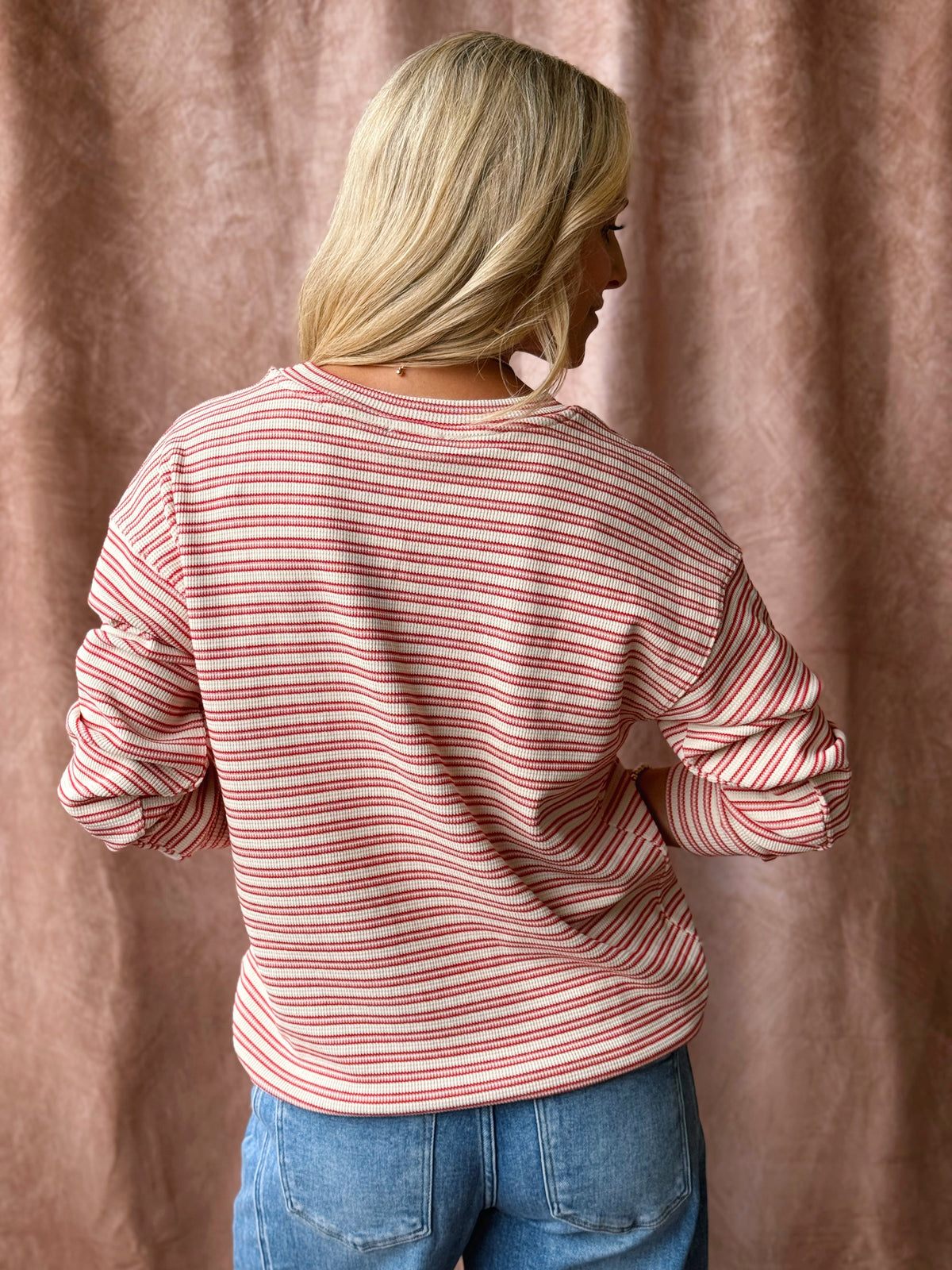 Autumn Punch Top - RED - willows clothing L/S SHIRT
