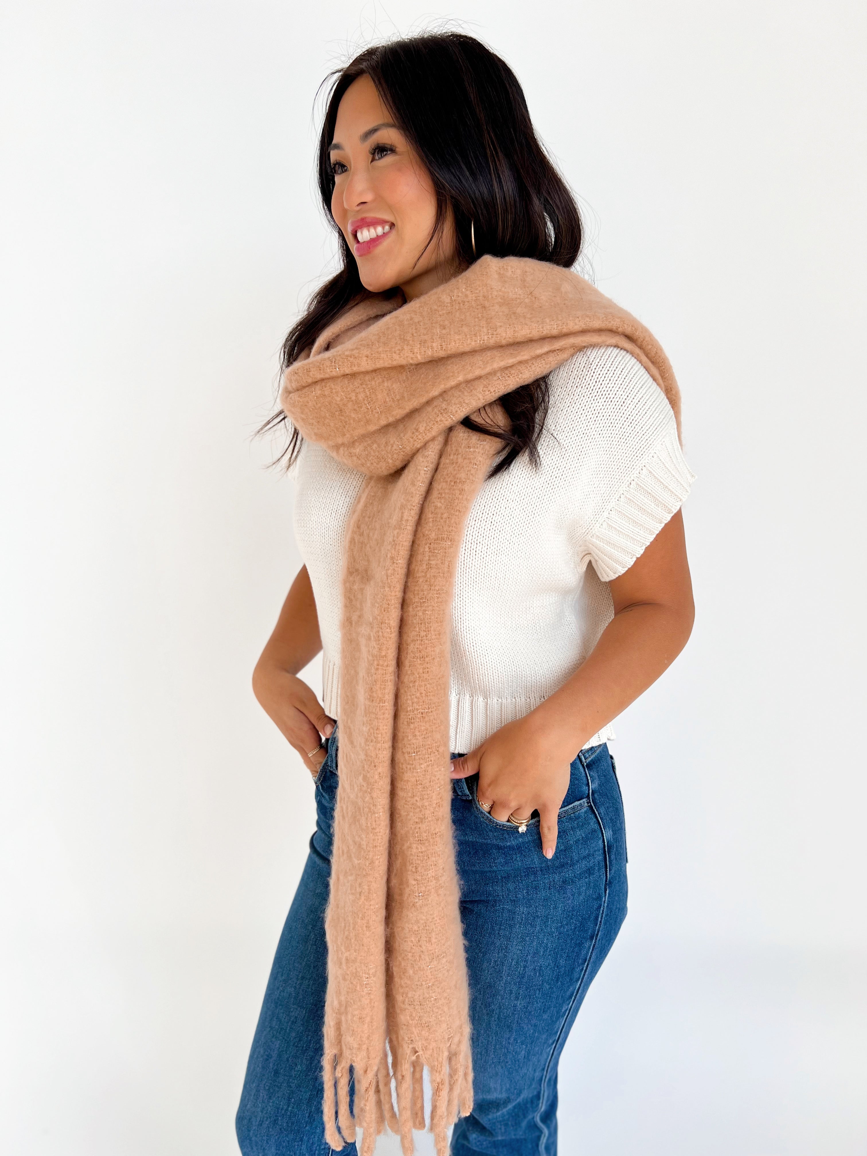 Autumn Scarf - CAMEL - willows clothing Scarves