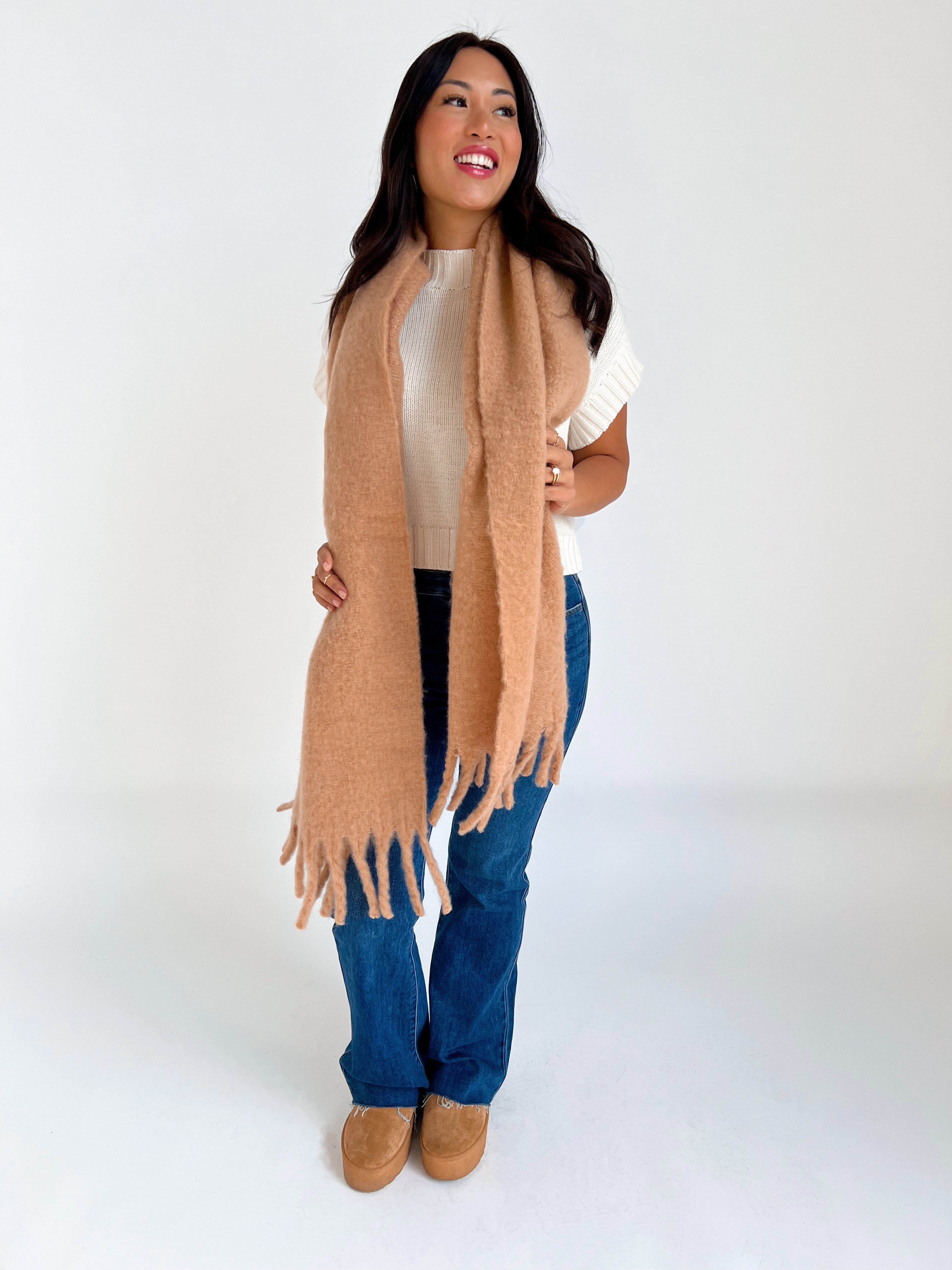 Autumn Scarf - CAMEL - willows clothing Scarves