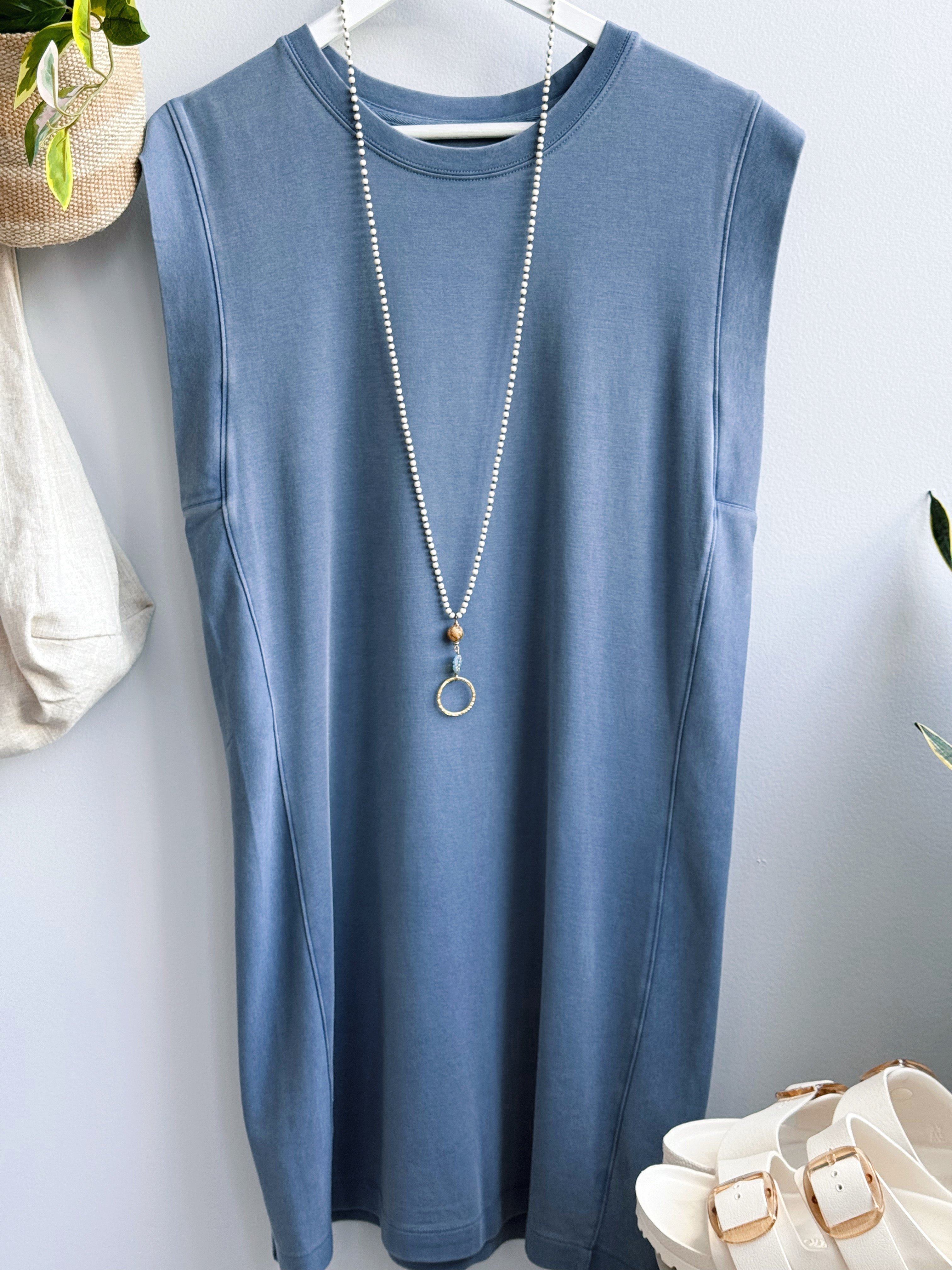 Avelin Dress - WASHED BLUE - willows clothing SHORT DRESS