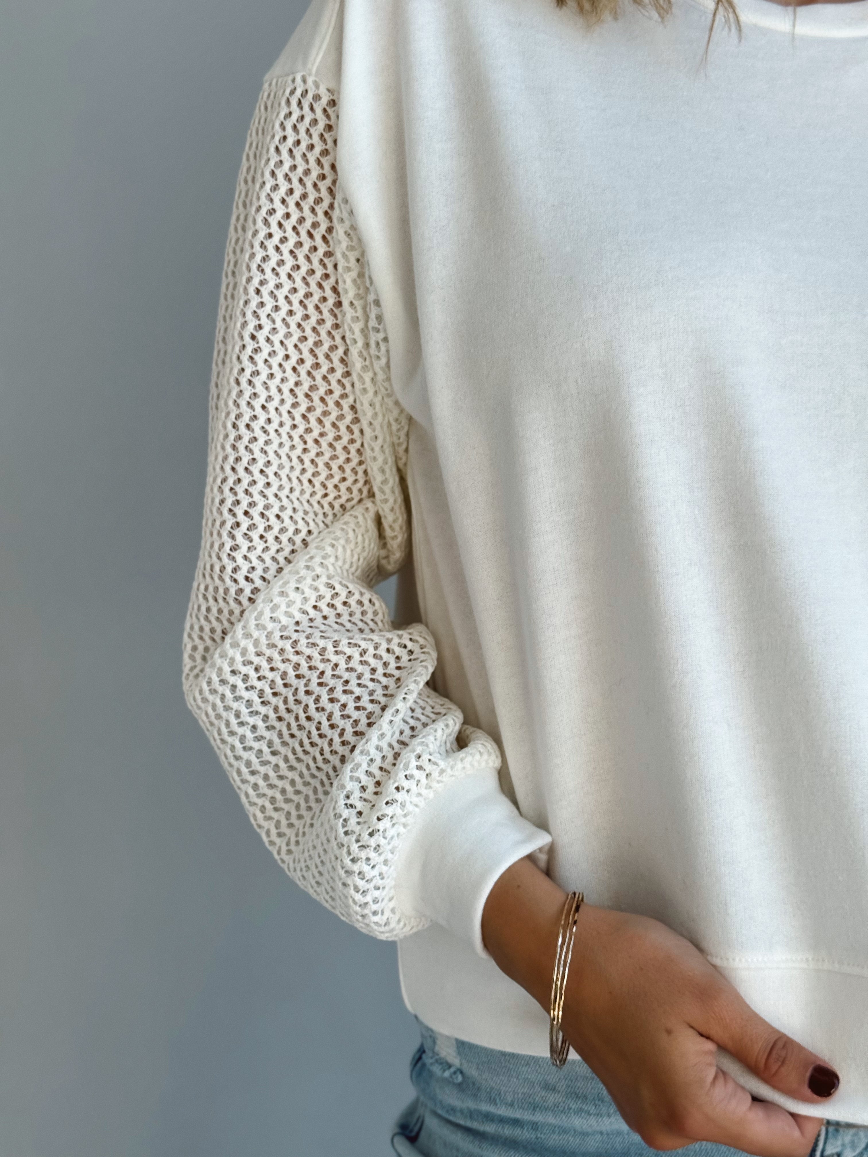 Aveline Top - IVORY - willows clothing L/S SHIRT