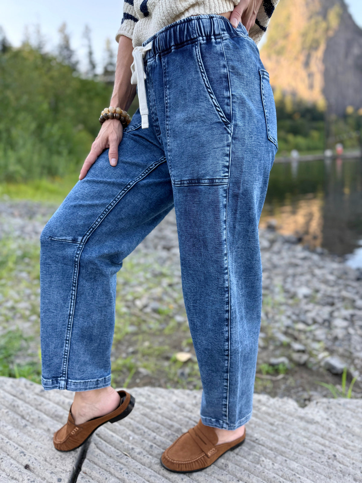 Avril Pants - MEDIUM WASH - willows clothing PANTS
