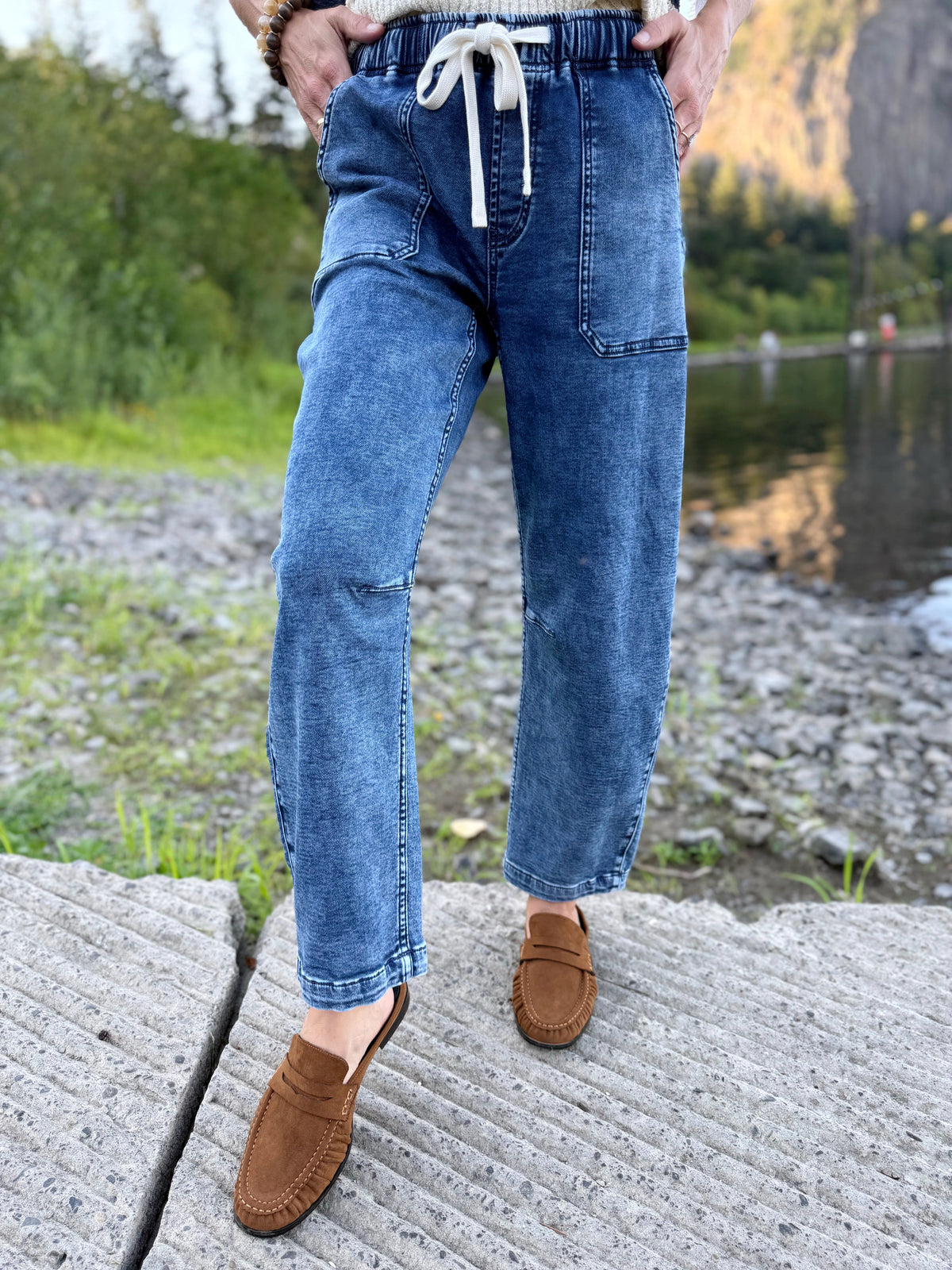 Avril Pants - MEDIUM WASH - willows clothing PANTS