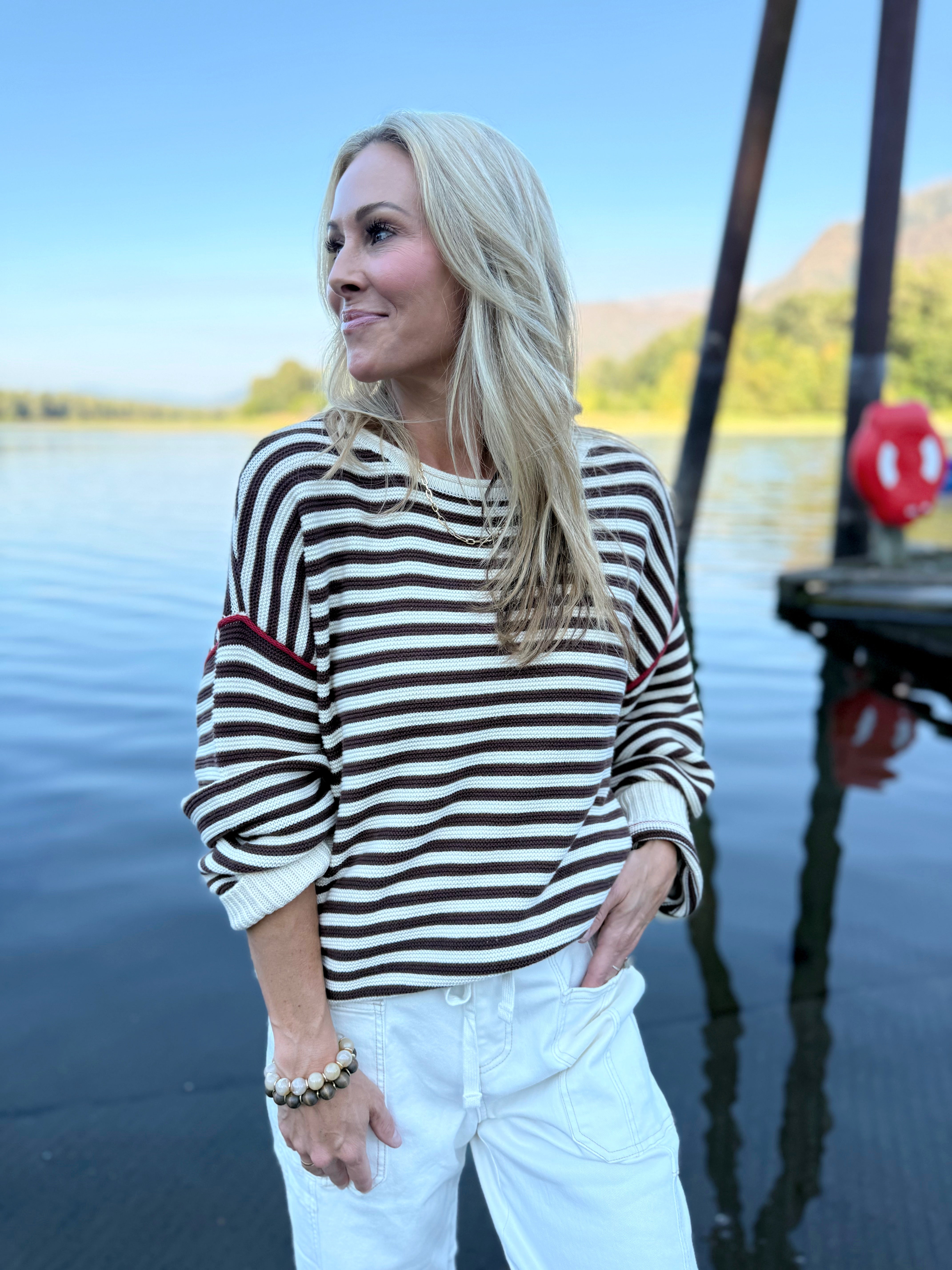 Beacon Rock Sweater - IVORY - willows clothing SWEATSHIRT