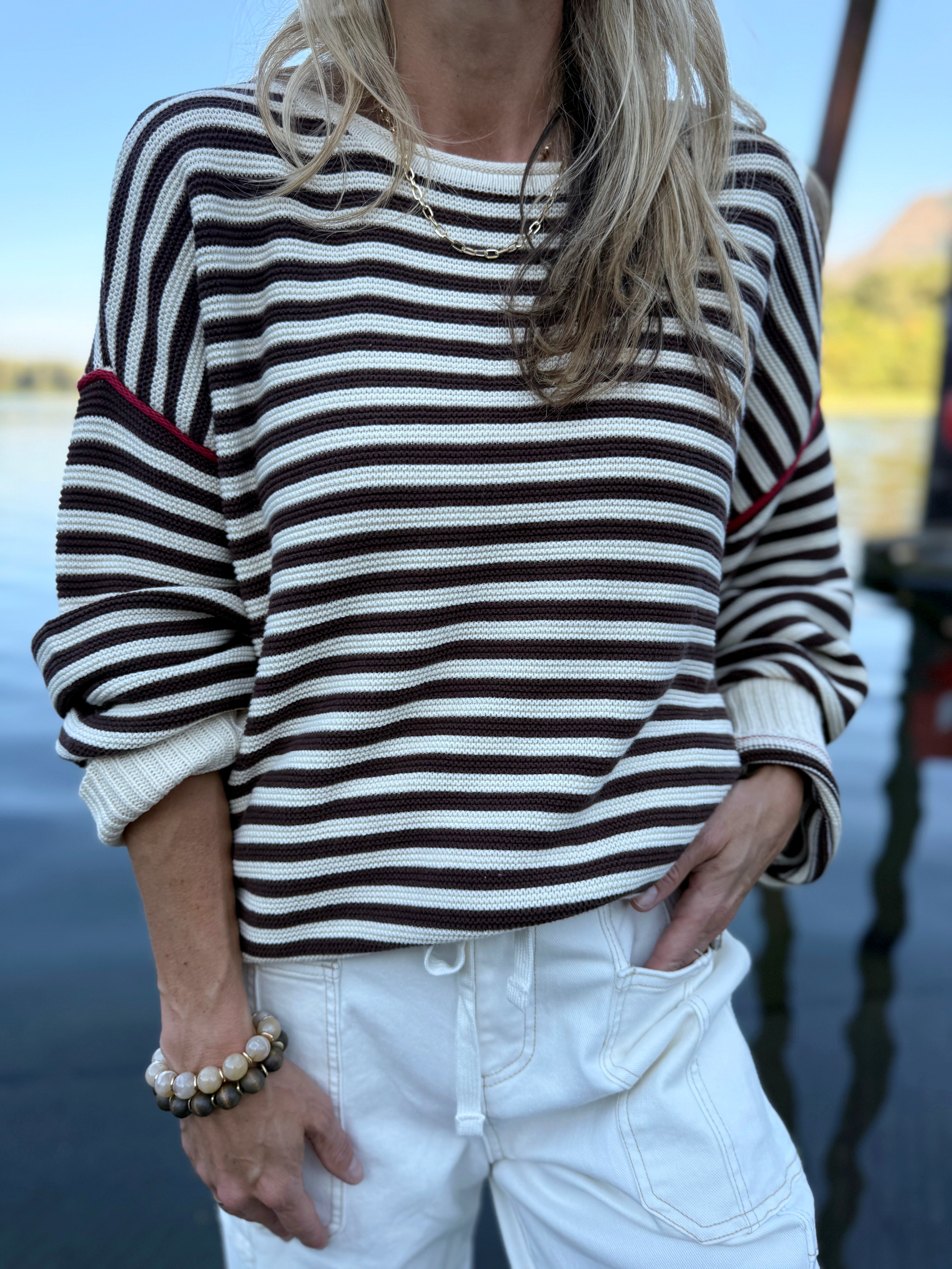 Beacon Rock Sweater - IVORY - willows clothing SWEATSHIRT
