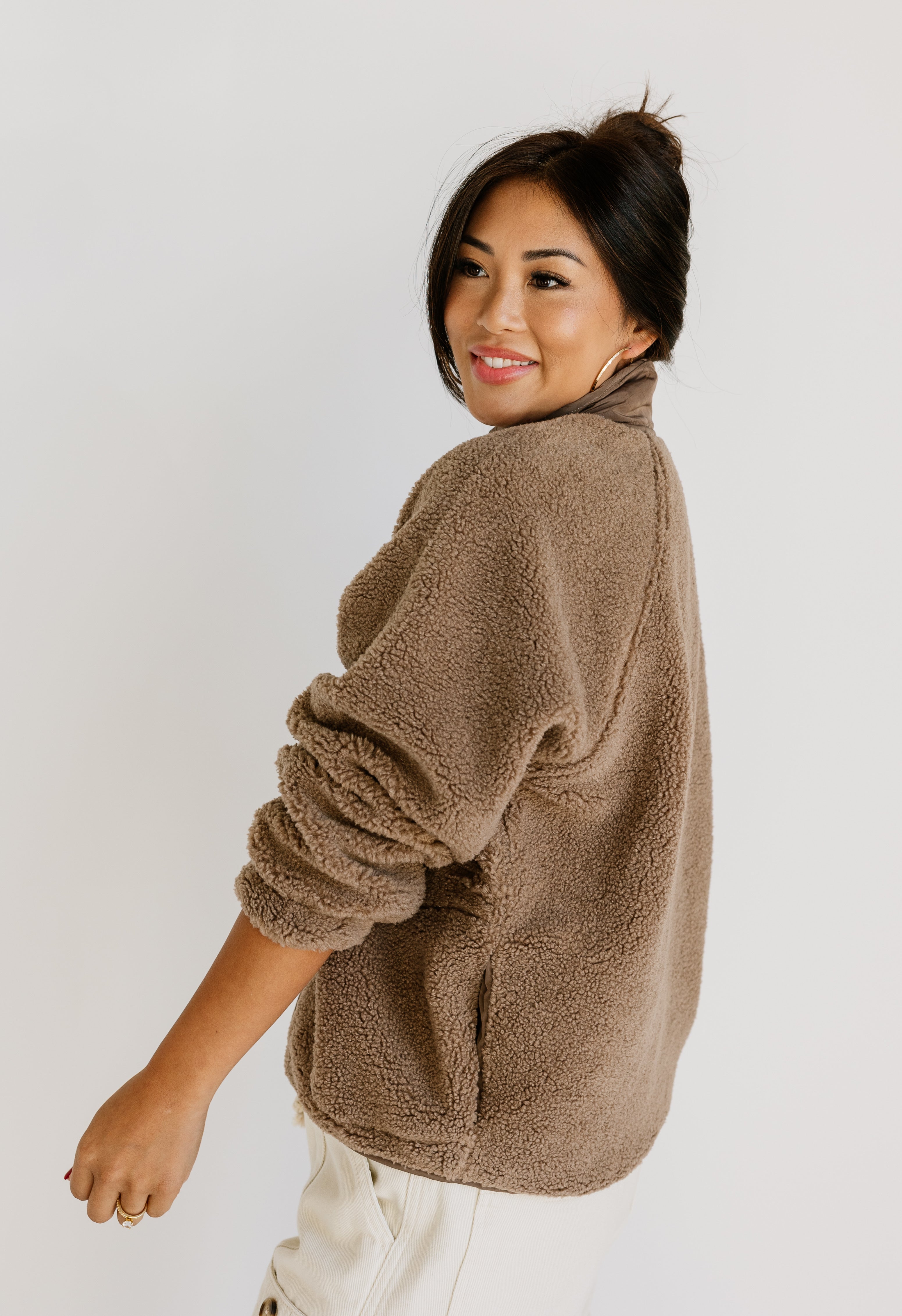 Bear Hug Jacket - MOCHA - willows clothing JACKET