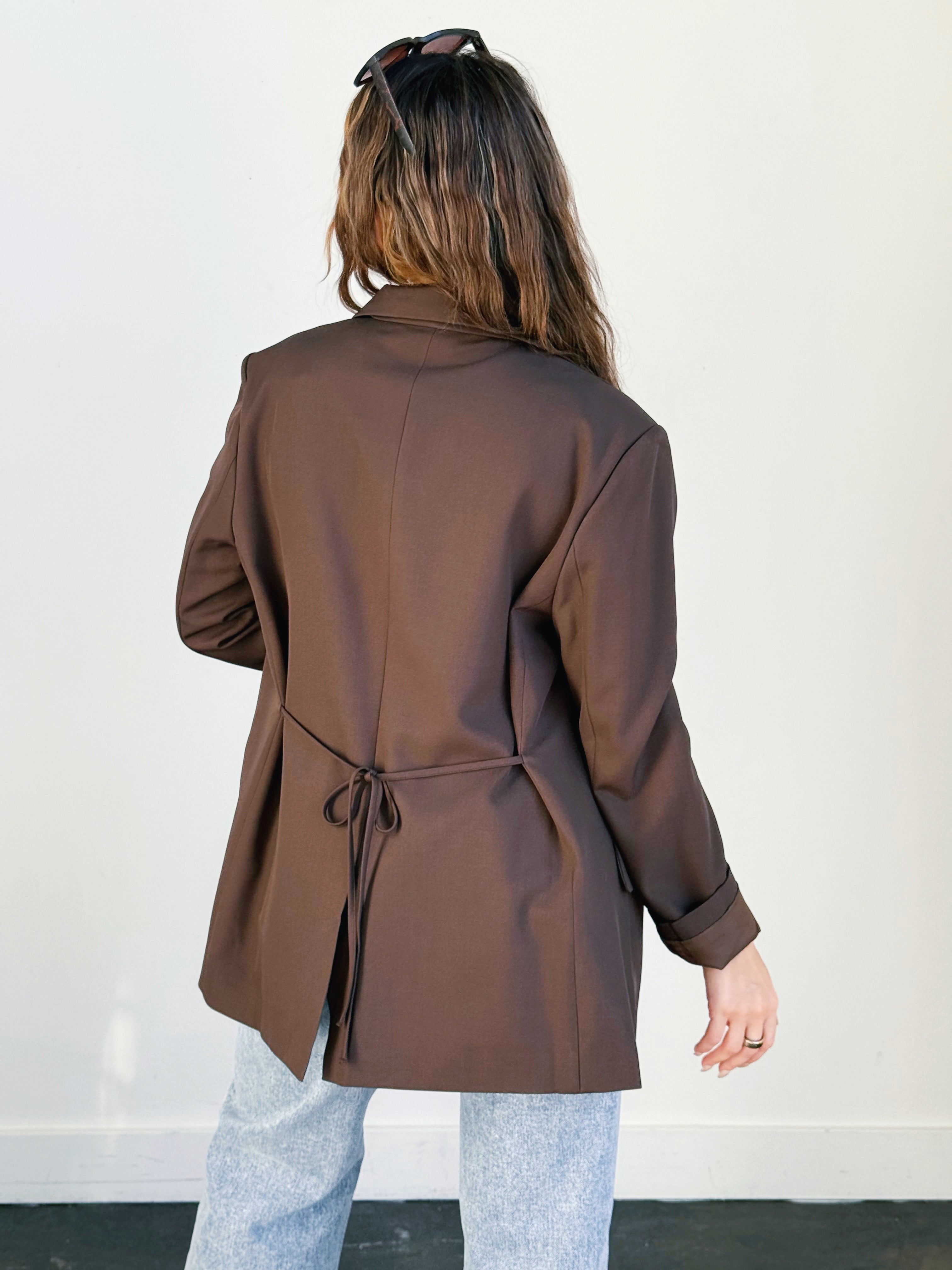 Belmont Blazer - BROWN - willows clothing BLAZER
