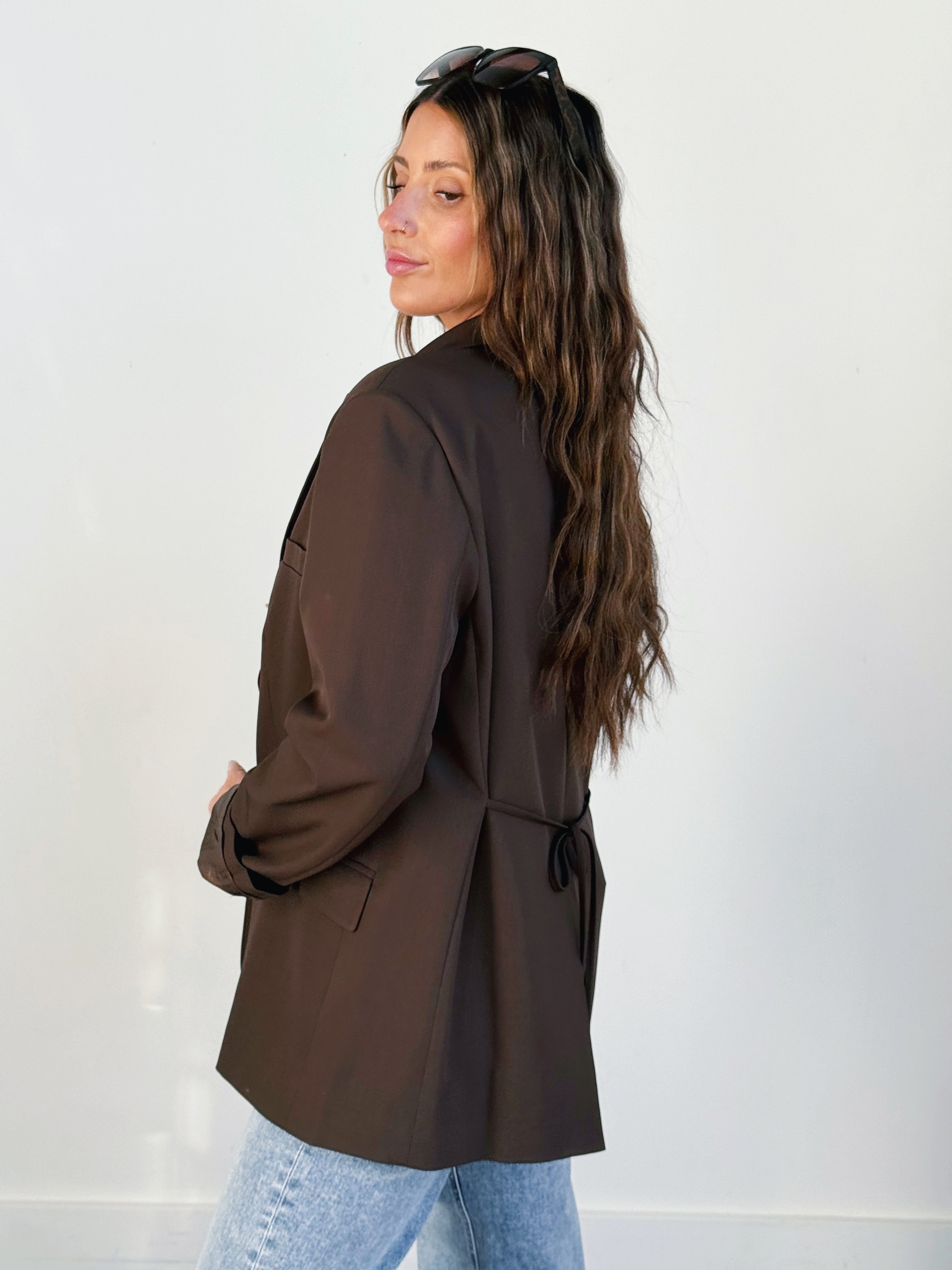 Belmont Blazer - BROWN - willows clothing BLAZER