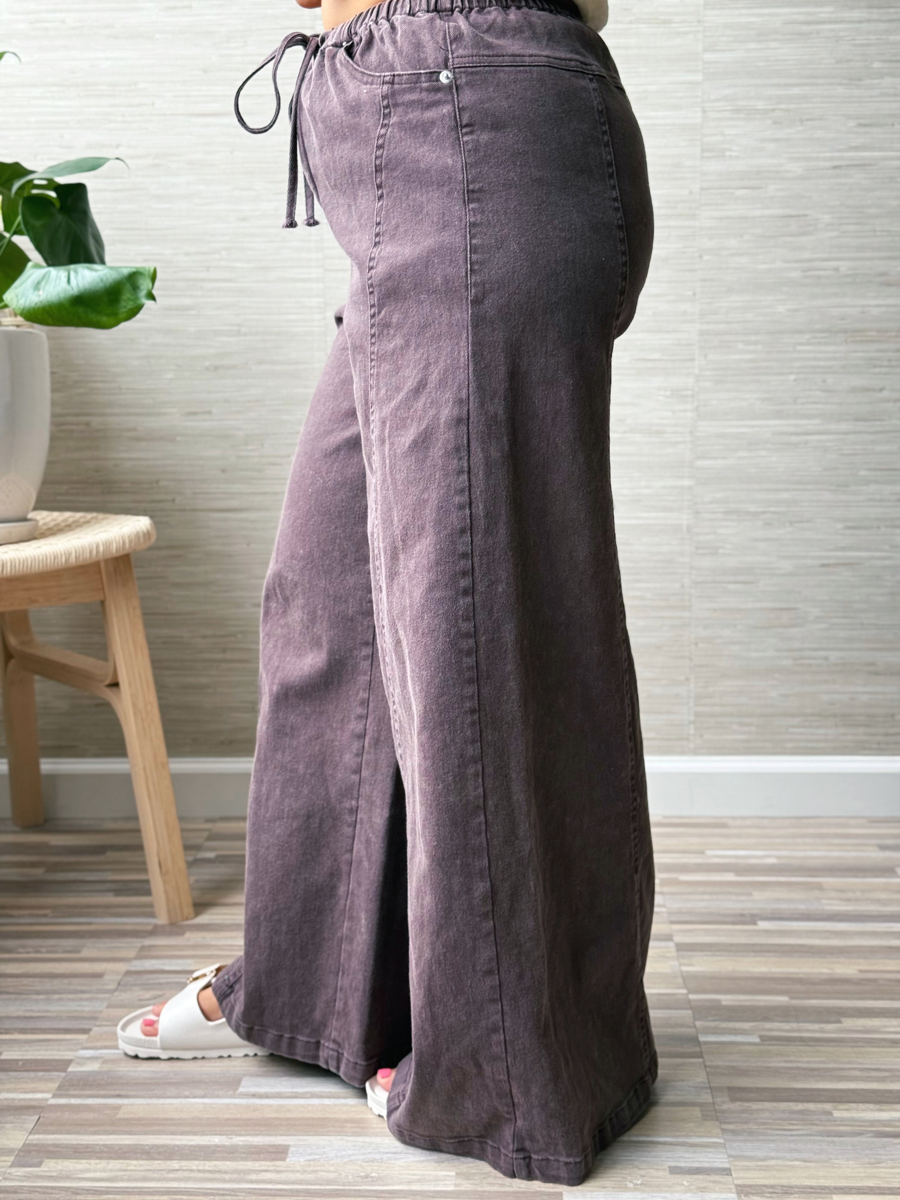 Benji Jean - BROWN - willows clothing BARREL JEAN