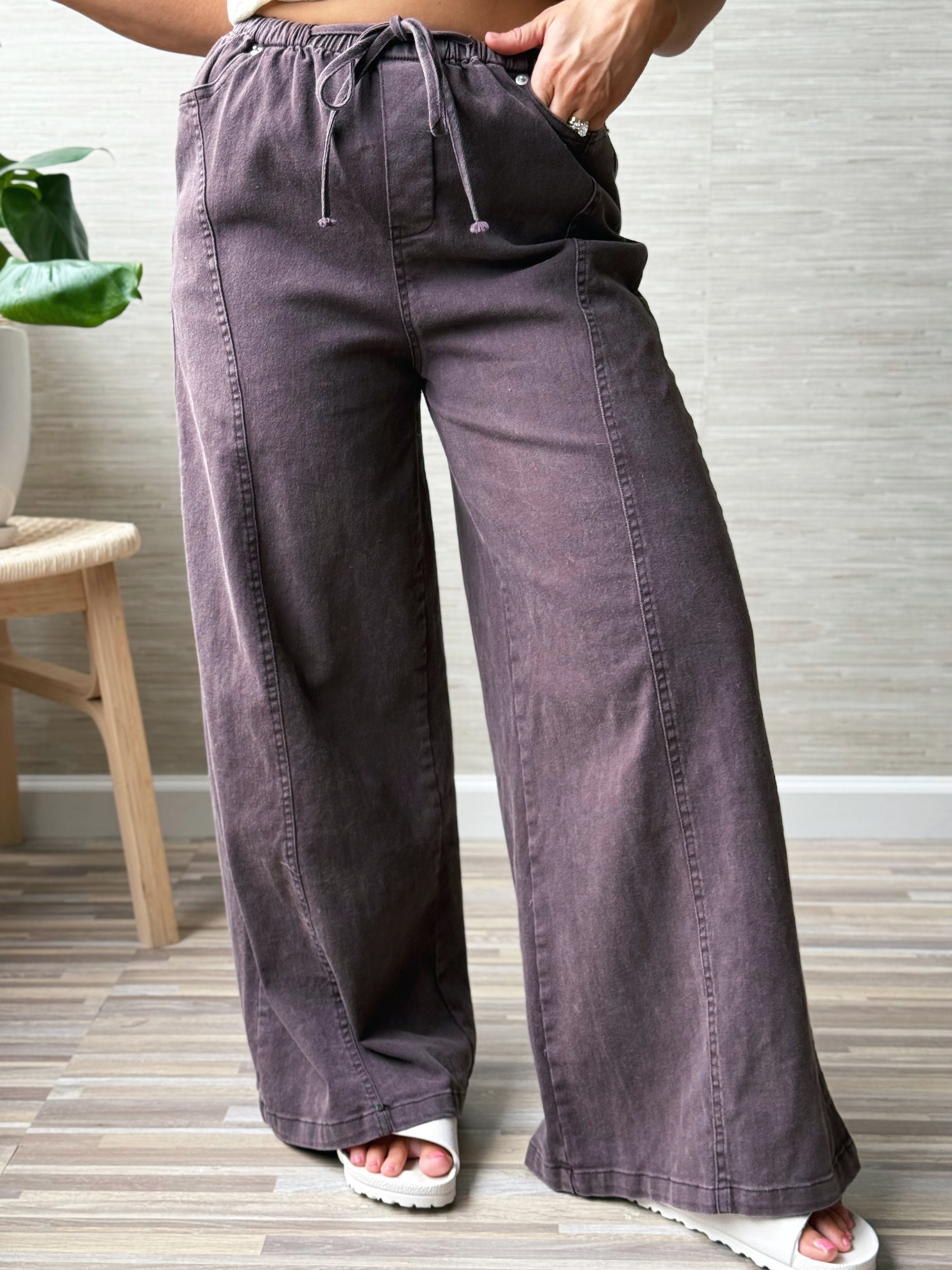 Benji Jean - BROWN - willows clothing BARREL JEAN
