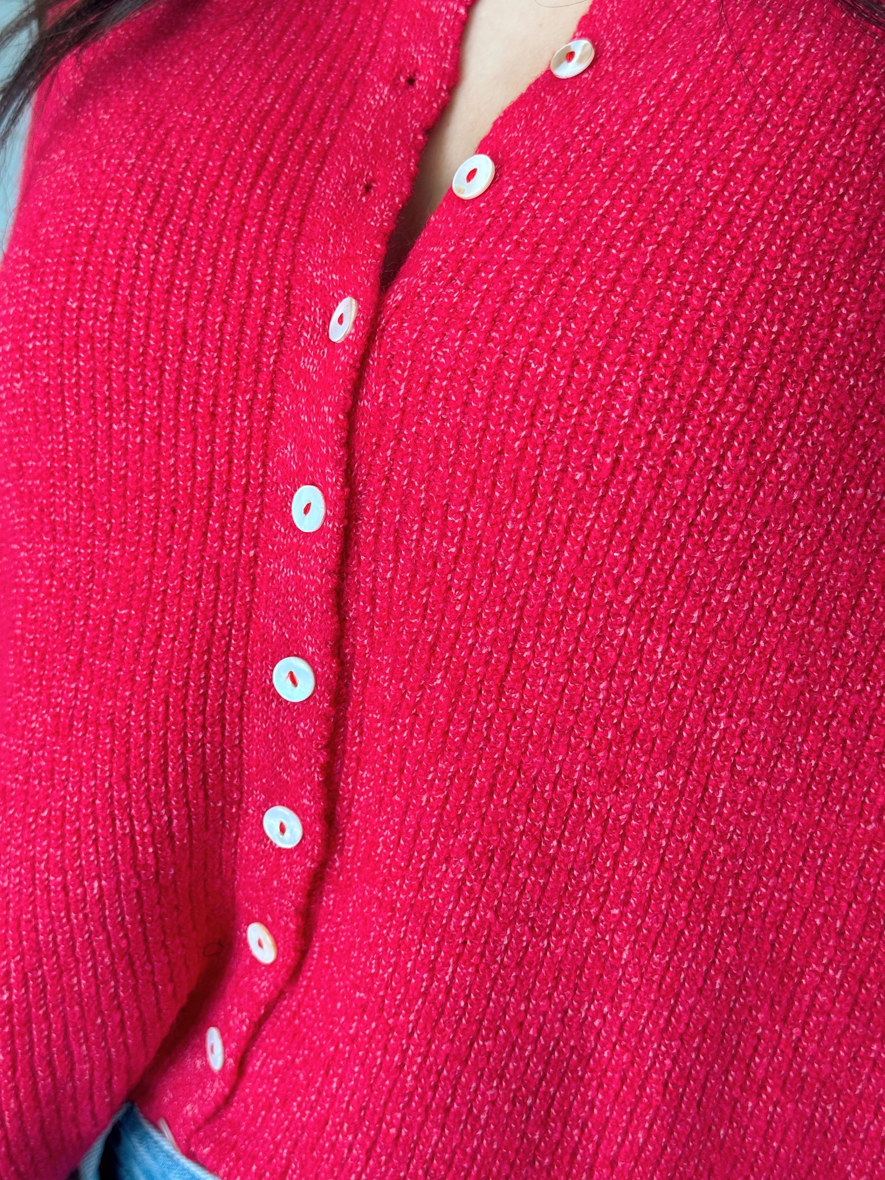 Bess Cardigan - RED - willows clothing SWEATER