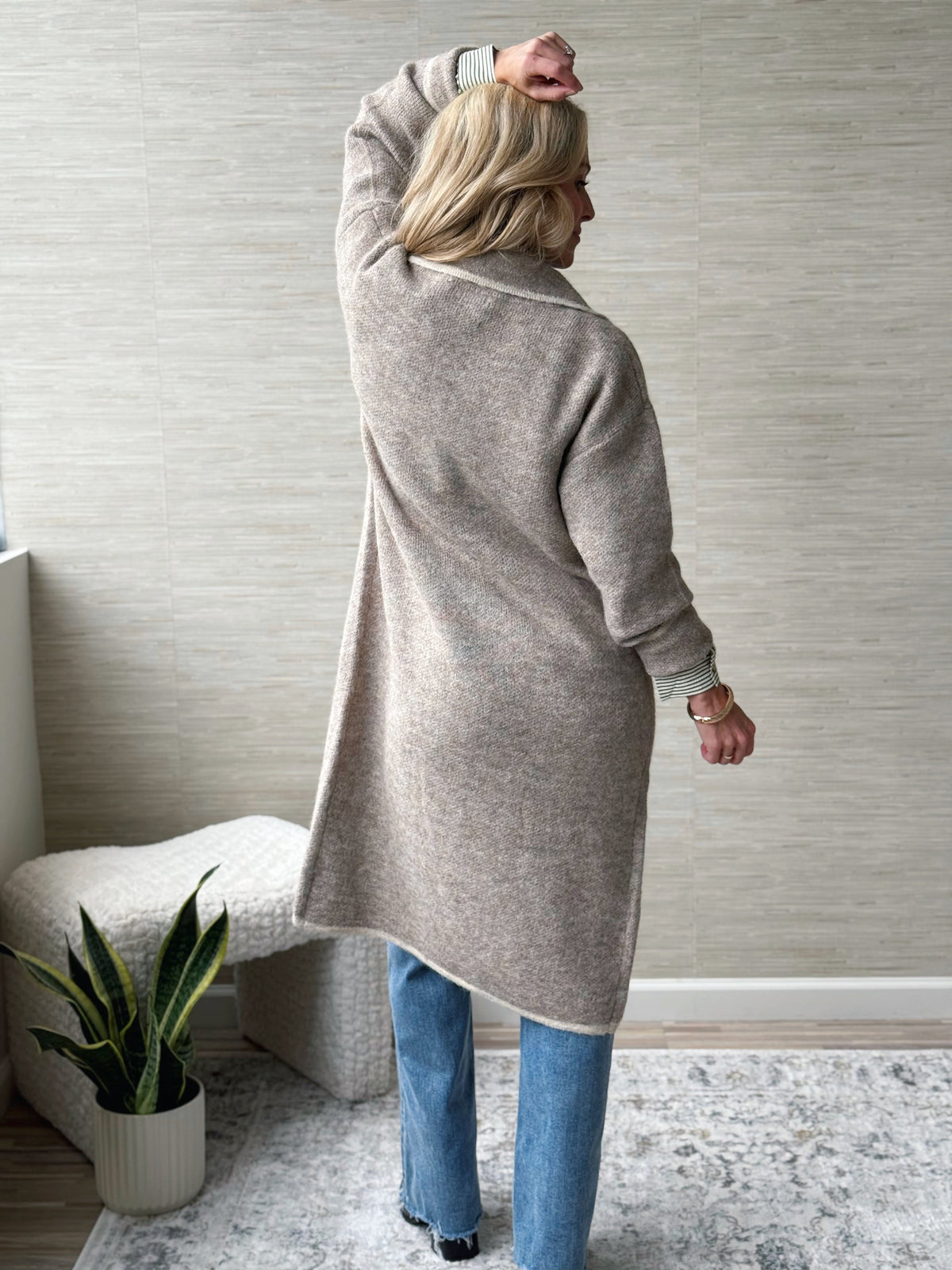 Bi-Zi Farms Cardigan - BEIGE - willows clothing Cardigan