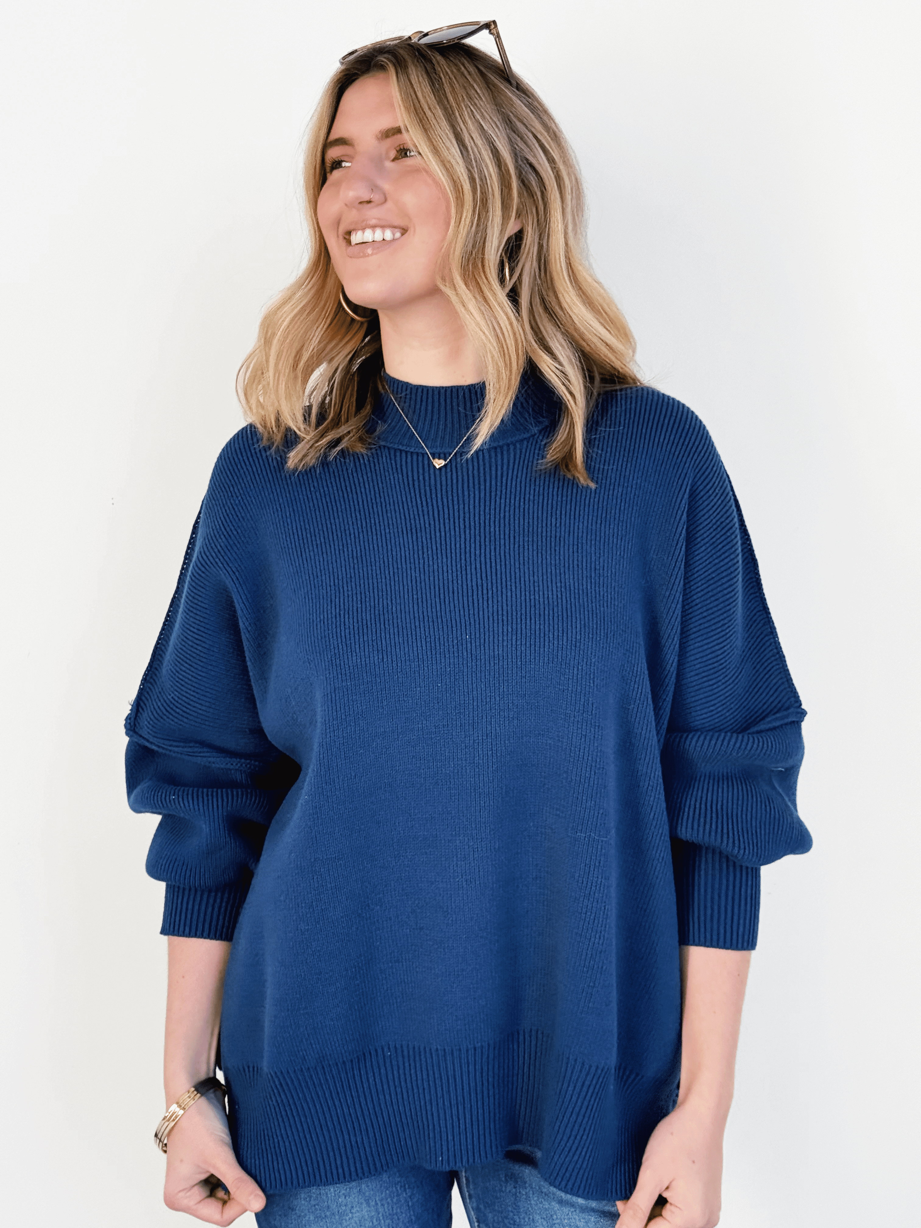 Blaire Sweater - LIGHT NAVY - willows clothing SWEATER