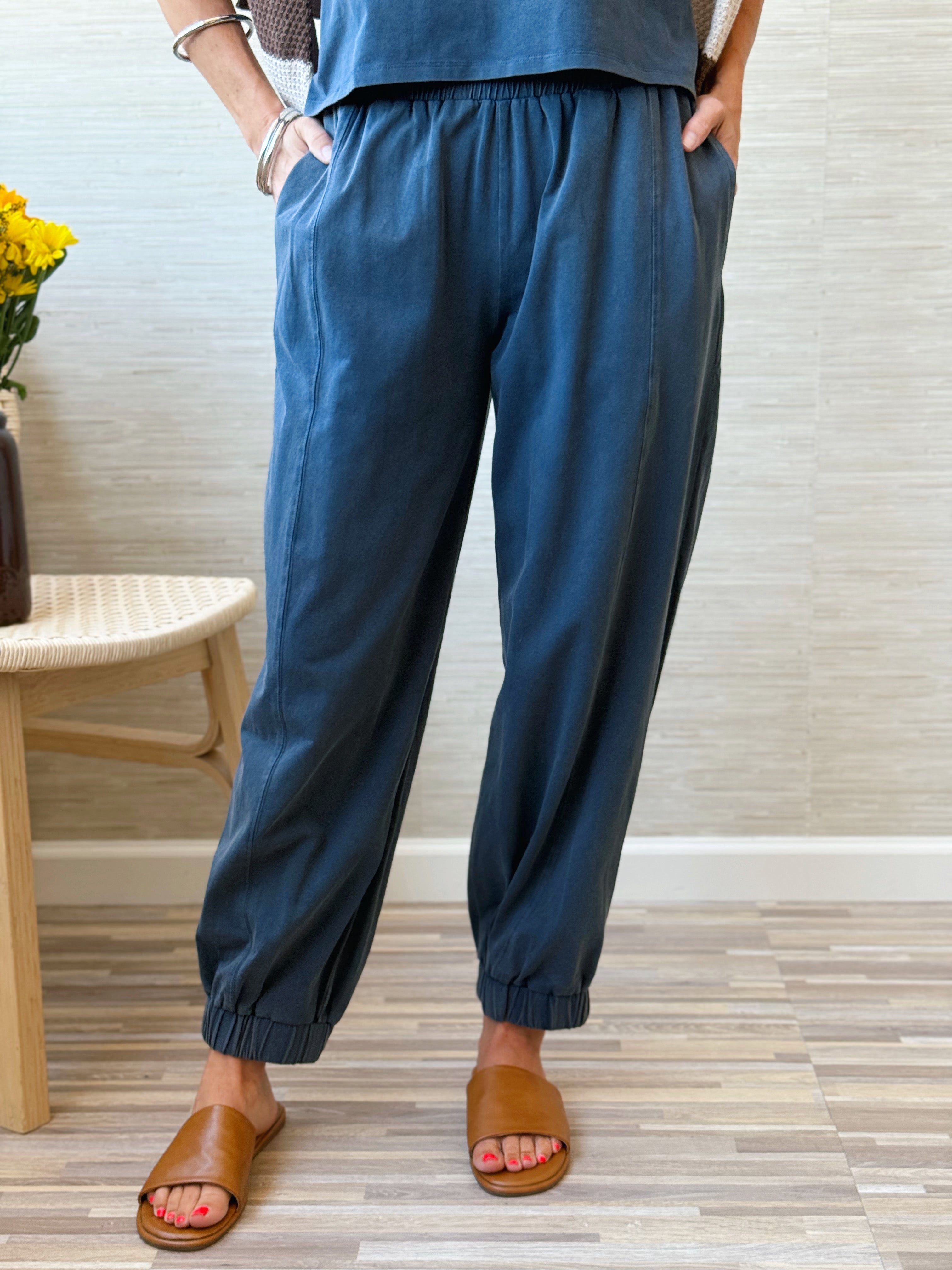 Blueberry Latte Top - INDIGO - willows clothing S/S SHIRT