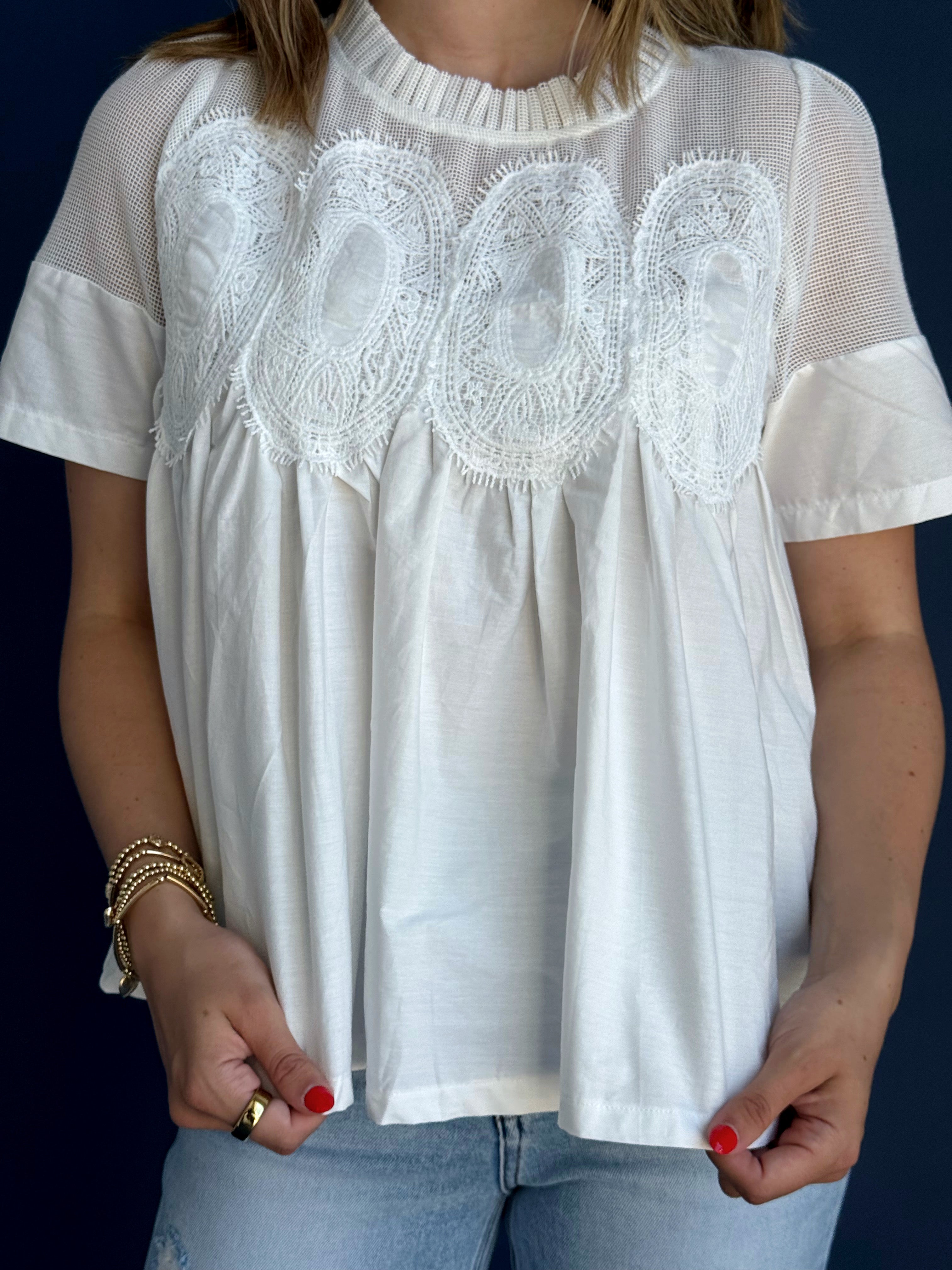 Blythe Blouse - WHITE - willows clothing BLOUSE
