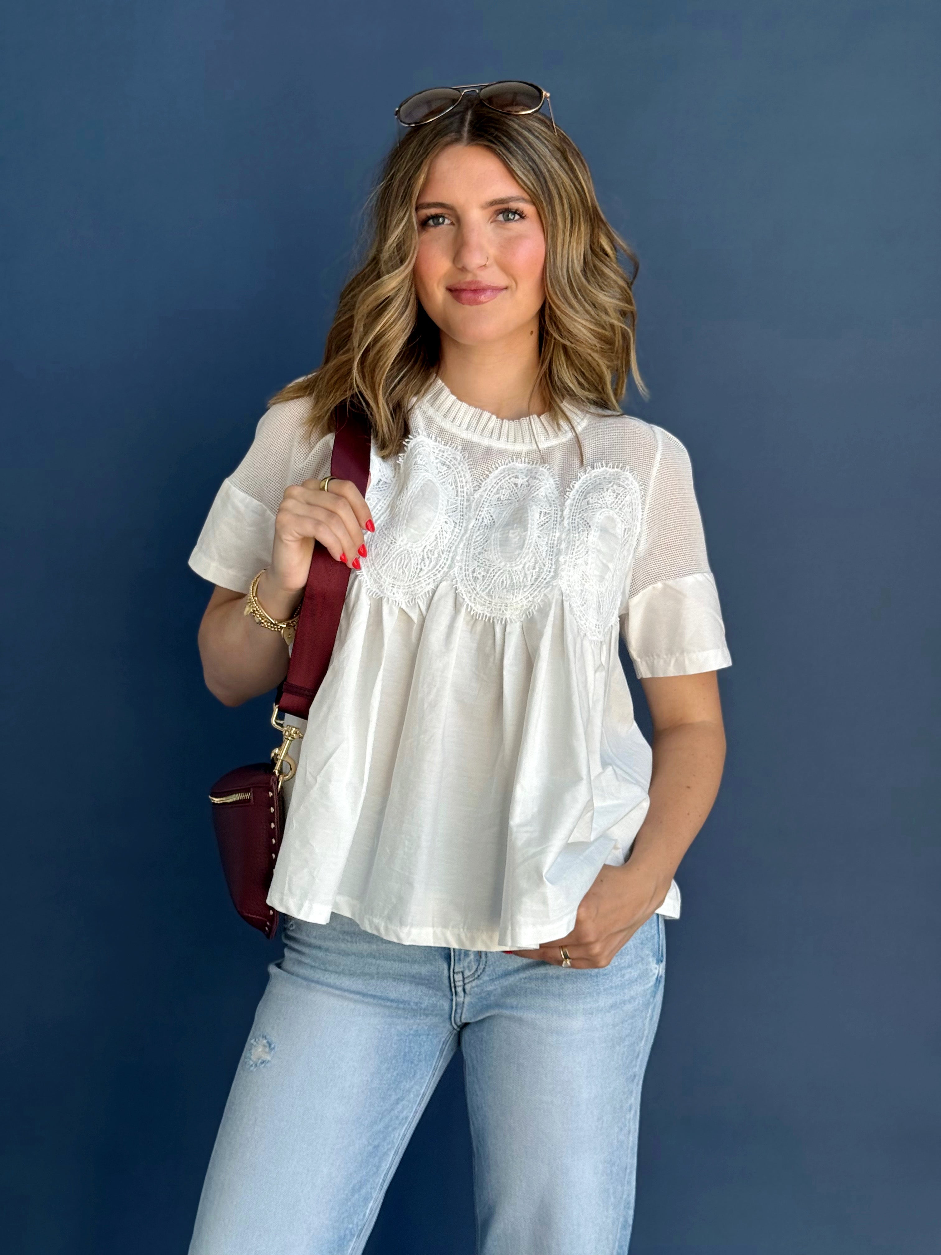 Blythe Blouse - WHITE - willows clothing BLOUSE