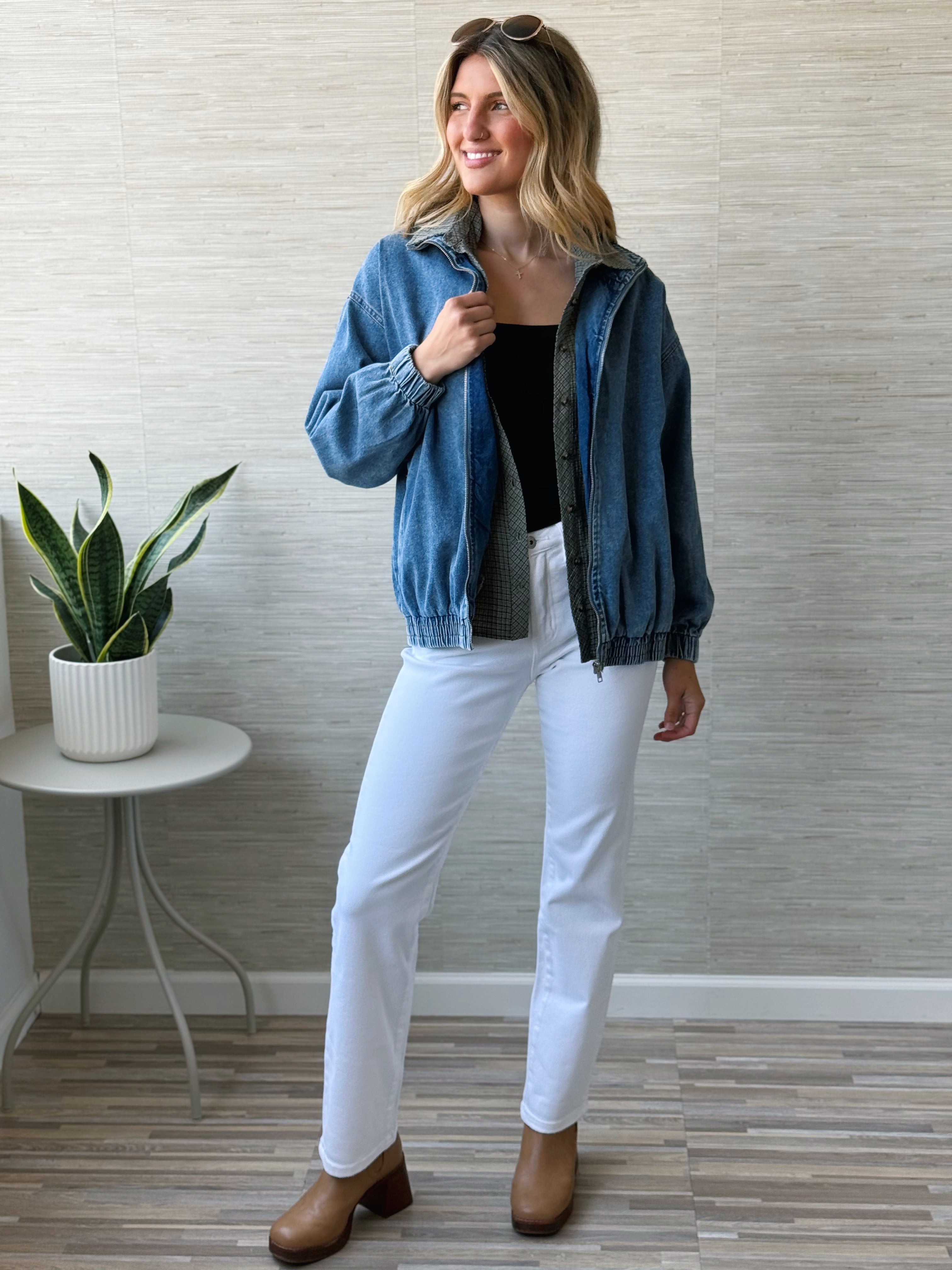 Brentwood Denim Jacket - DARK DENIM - willows clothing JACKET