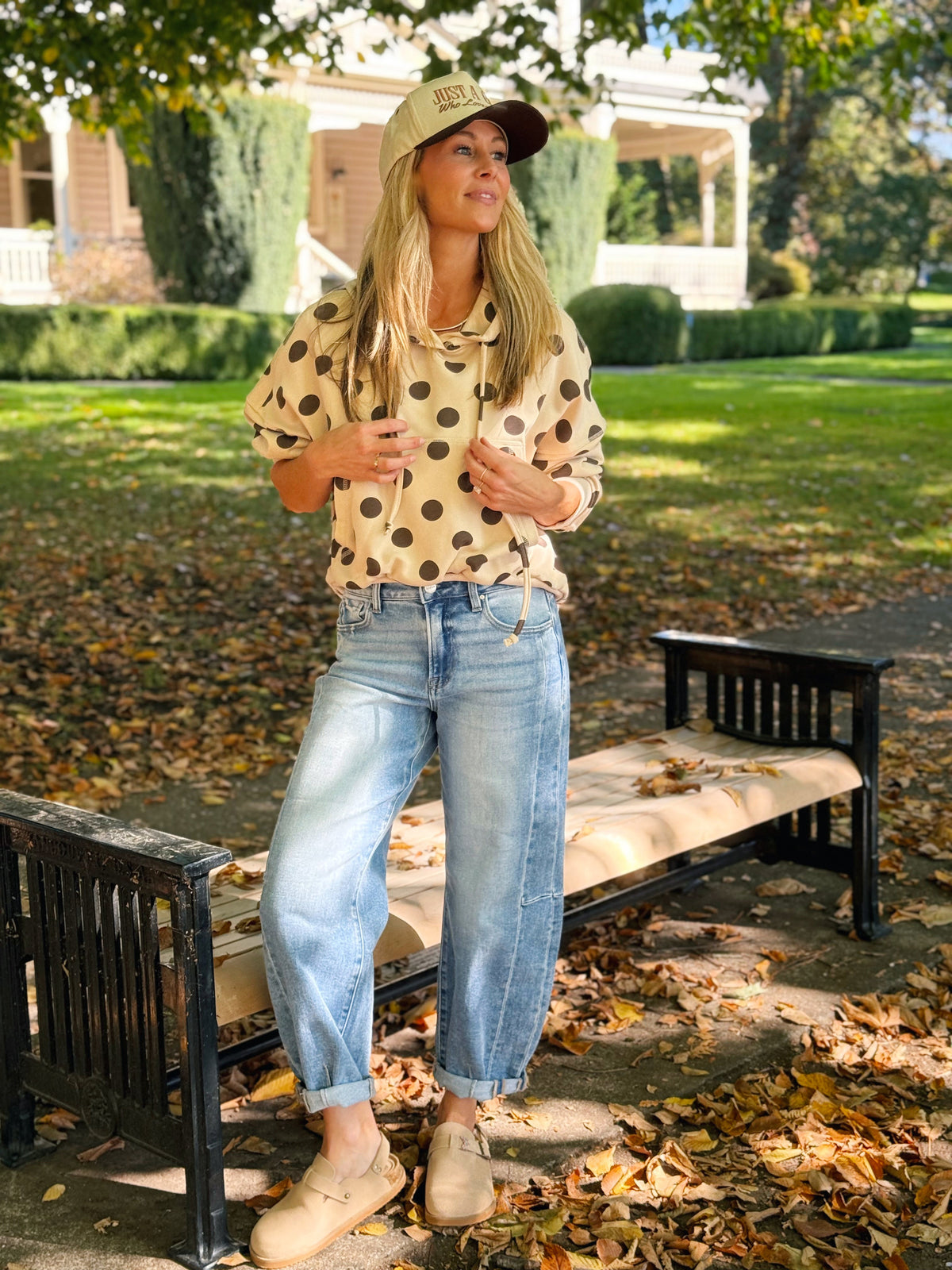 Briallen Hoodie - OATMEAL/COFFEE - willows clothing SWEATSHIRT