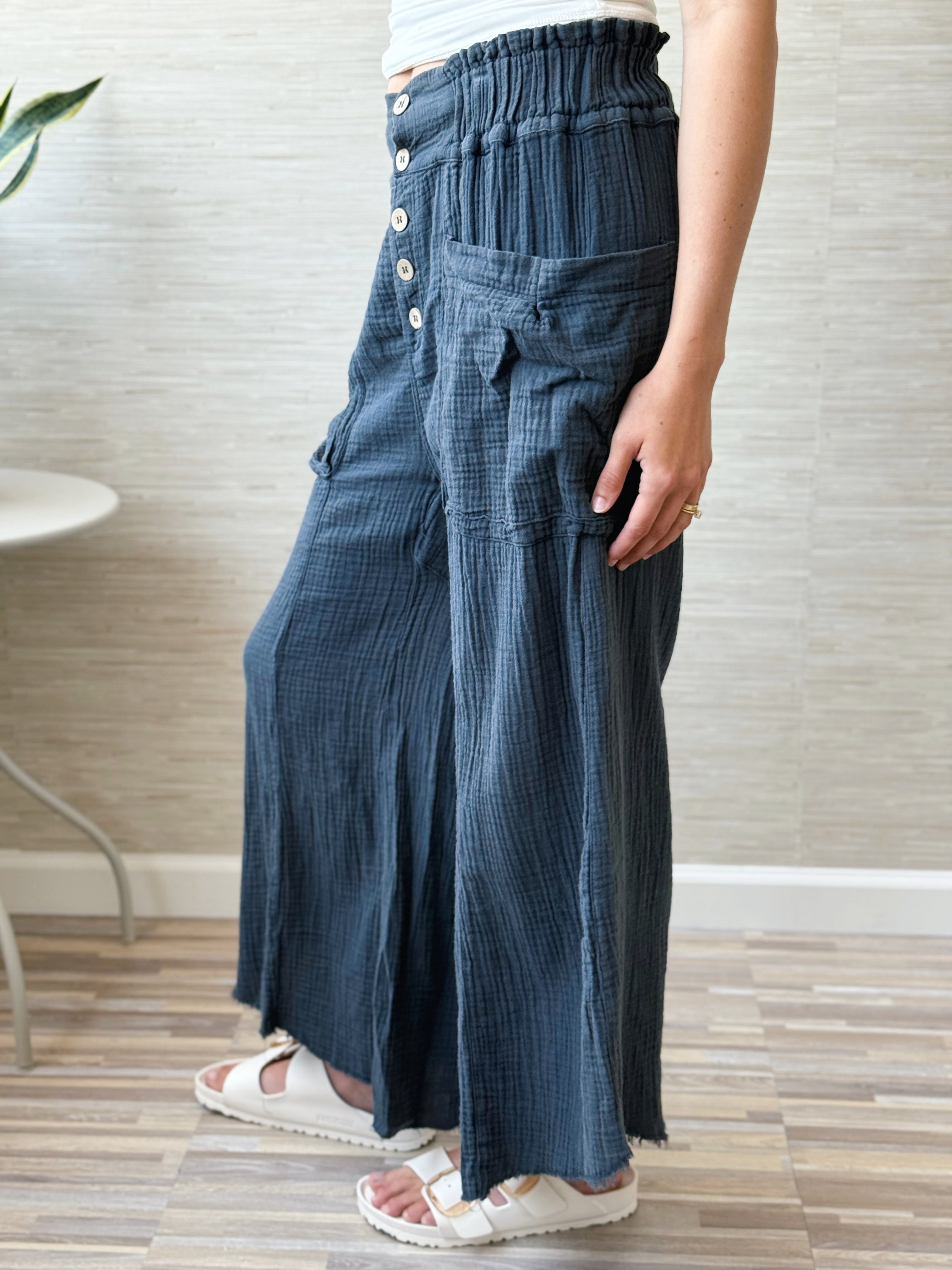 Bridget Pants - CHARCOAL - willows clothing PANTS