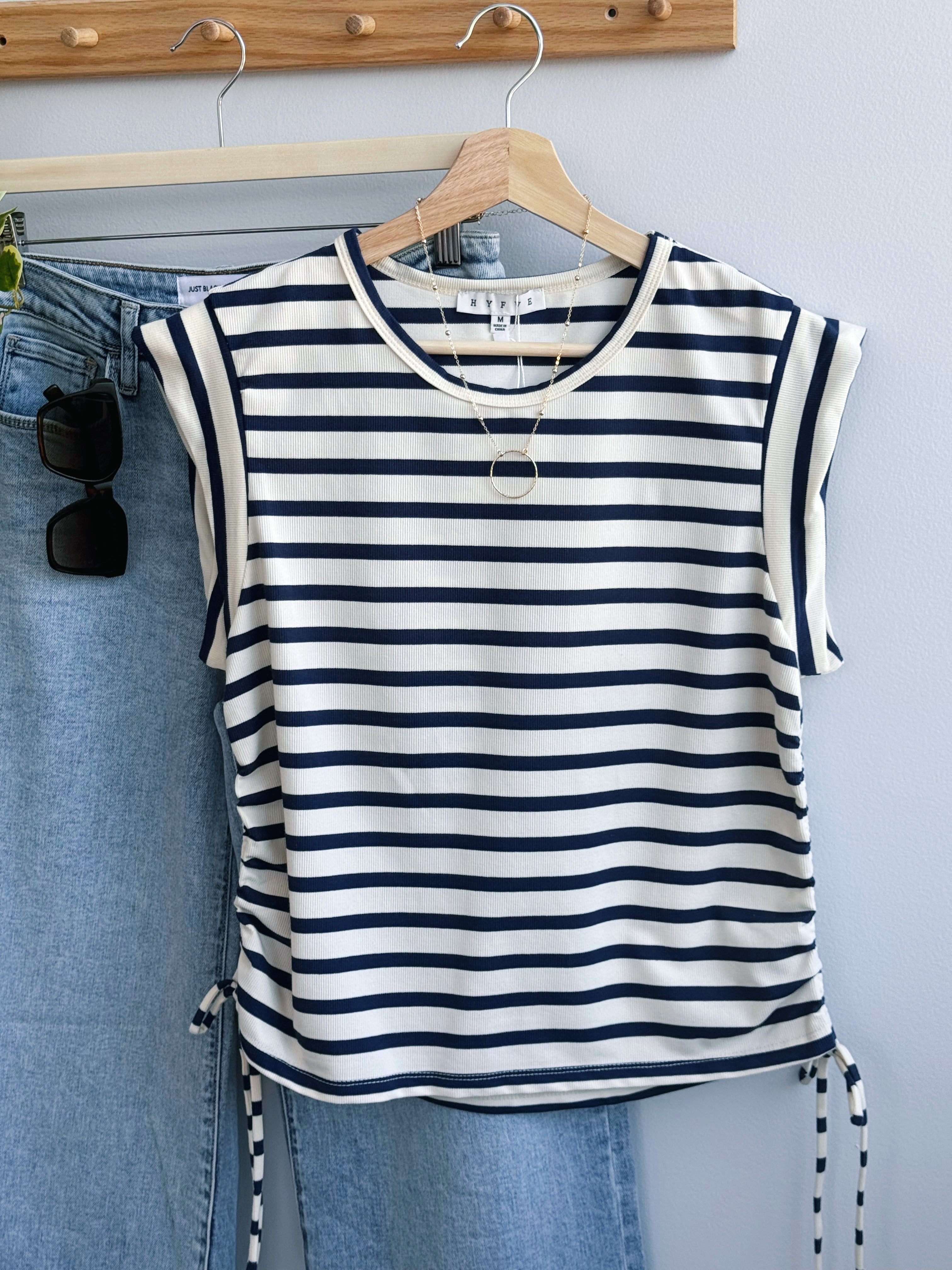 Brielle Tee - NAVY - willows clothing TANK