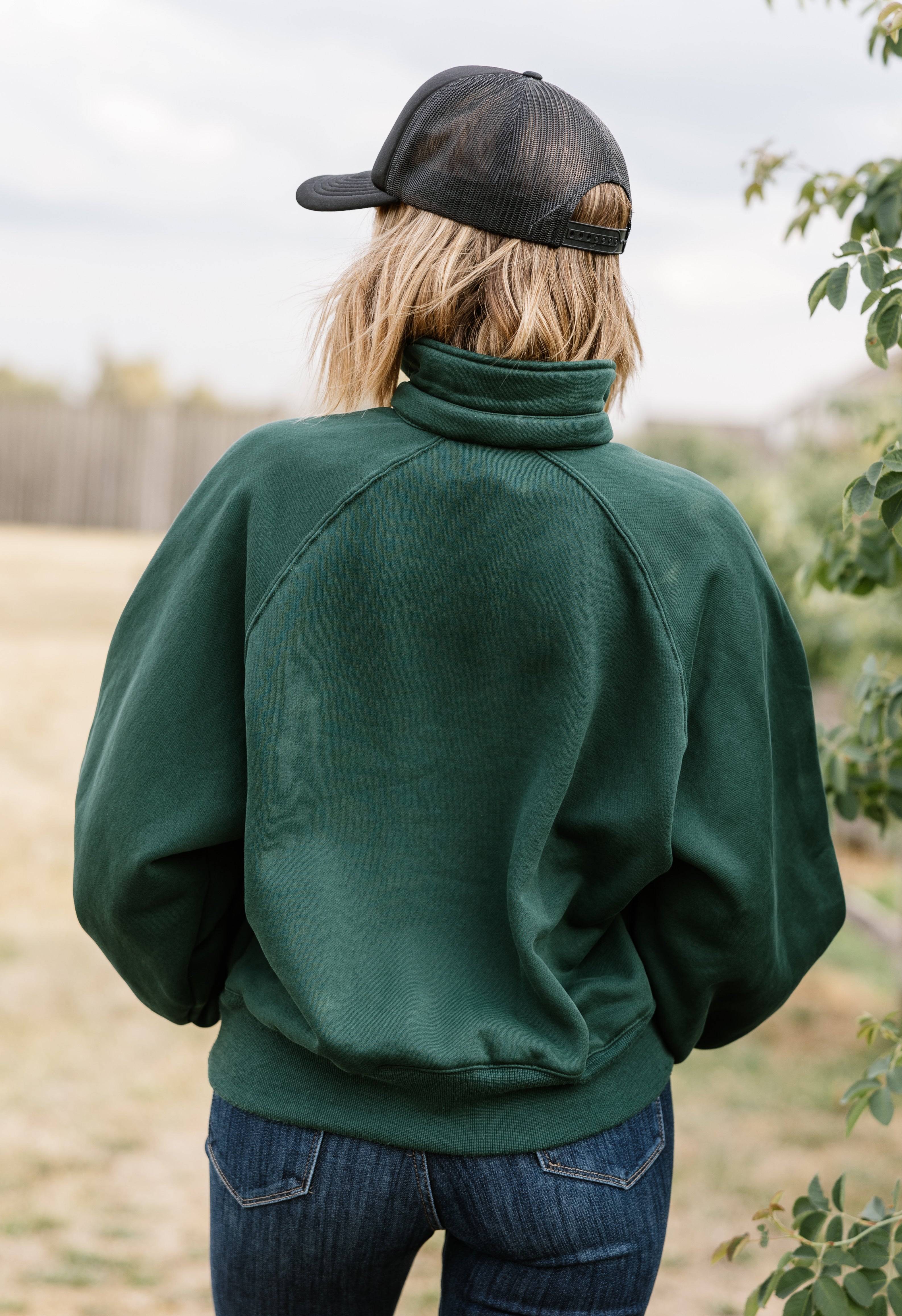 Brittany Sweatshirt - HUNTER GREEN - willows clothing SWEATSHIRT