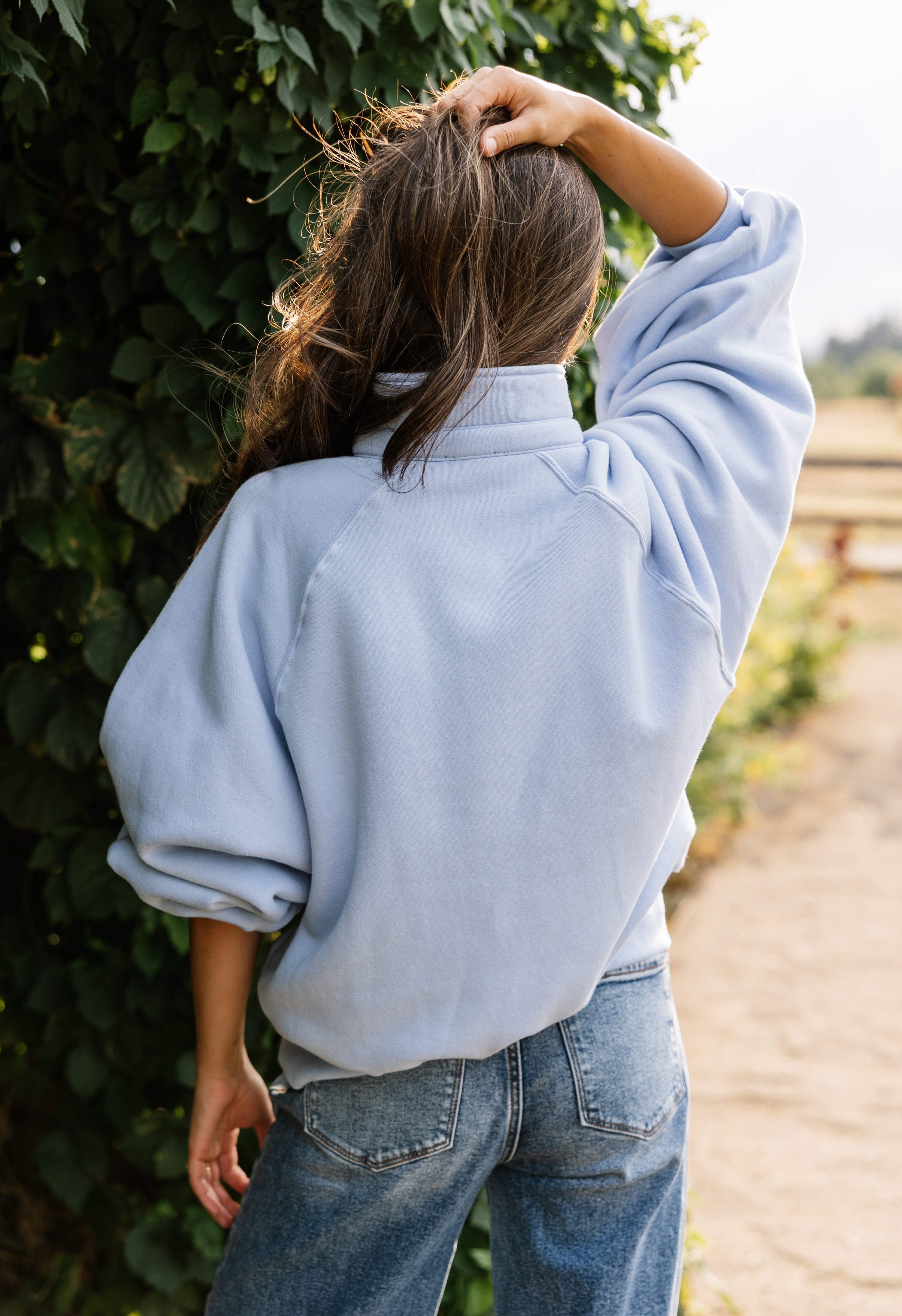 Brittany Sweatshirt - SKY BLUE - willows clothing SWEATSHIRT