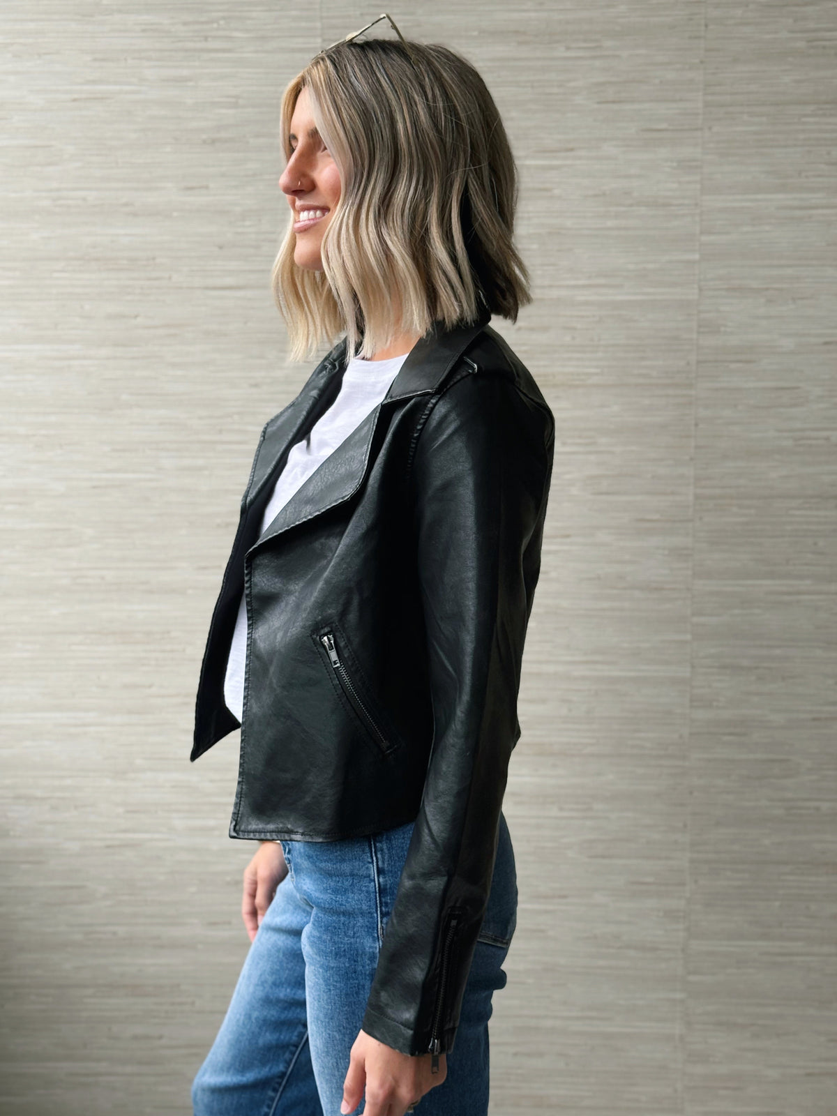 Camden Leather Jacket - BLACK - willows clothing LEATHER JACKET