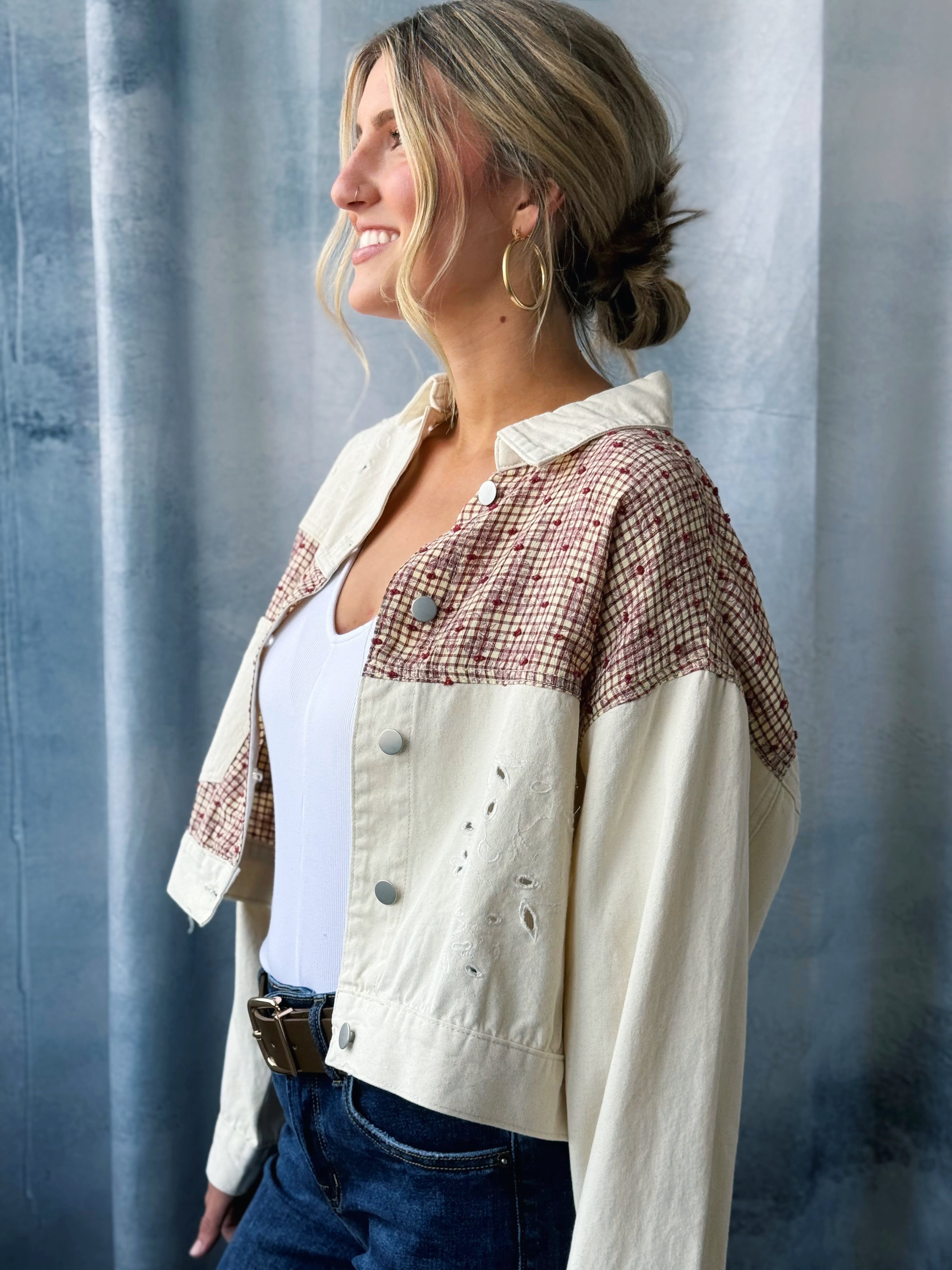 Cammie Jacket - NATURAL - willows clothing JACKET