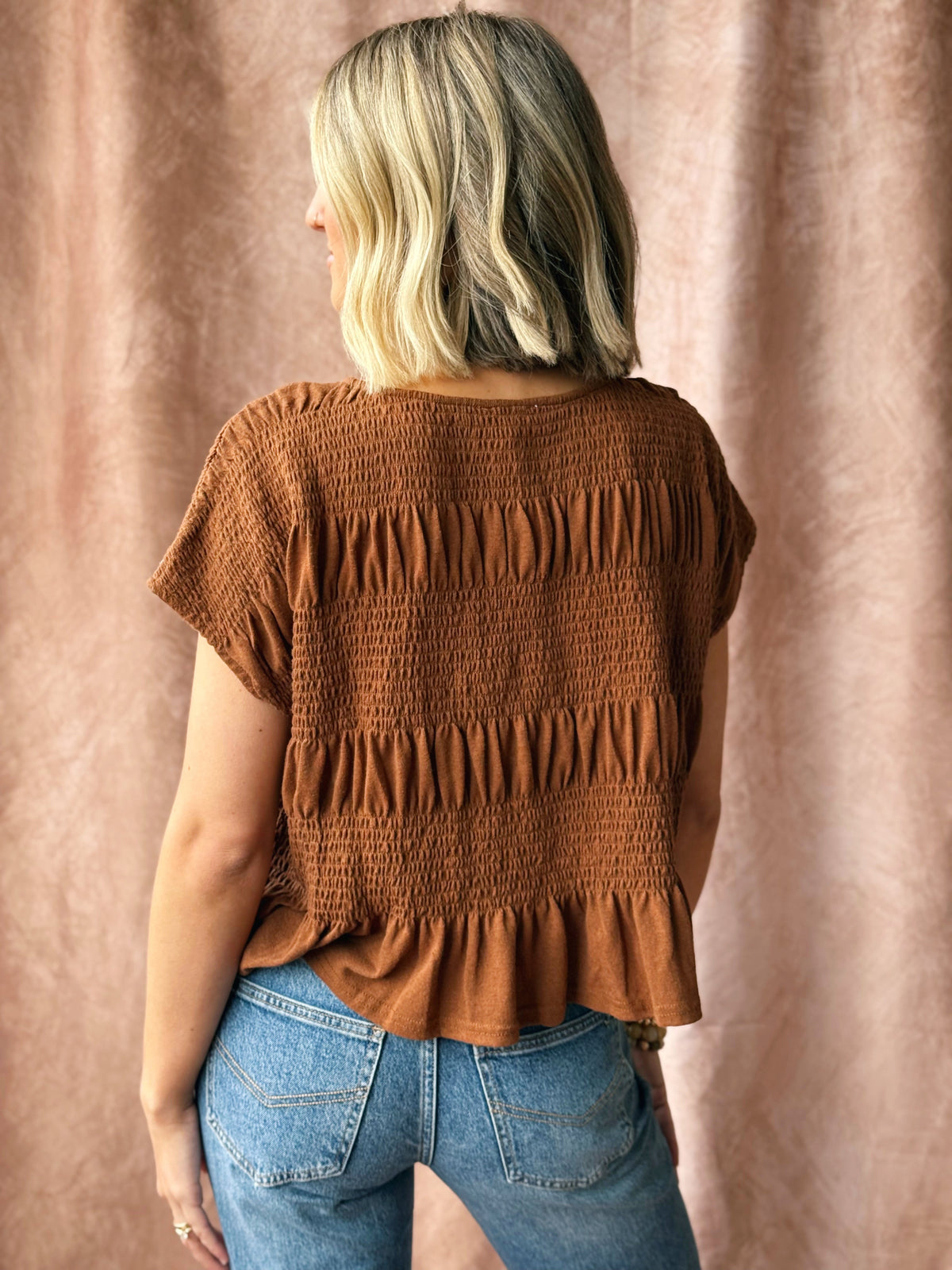 Caramel Drizzle Shirt - TOFFEE - willows clothing S/S SHIRT