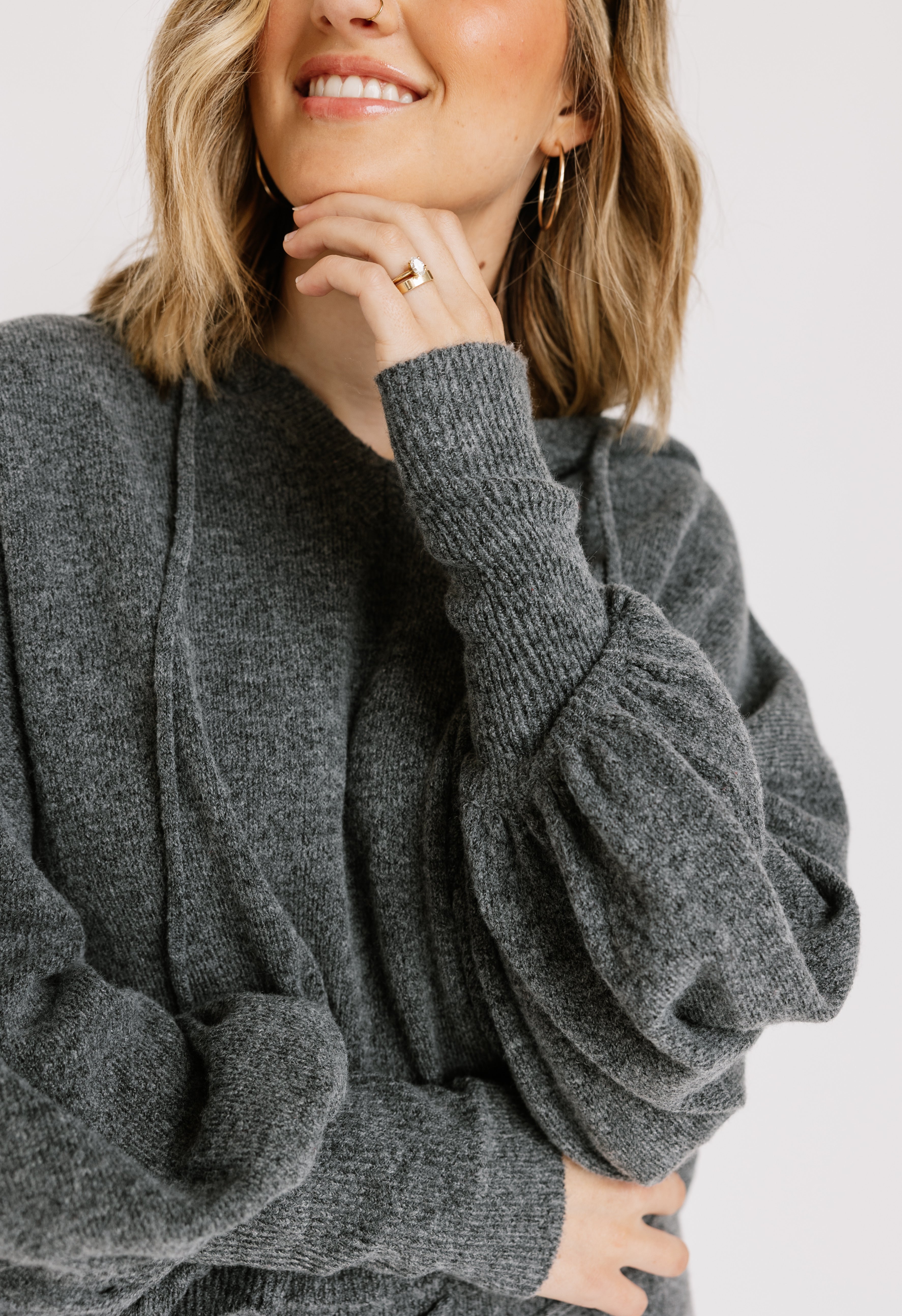 Carefree Sweatshirt - GREY - willows clothing SWEATSHIRT