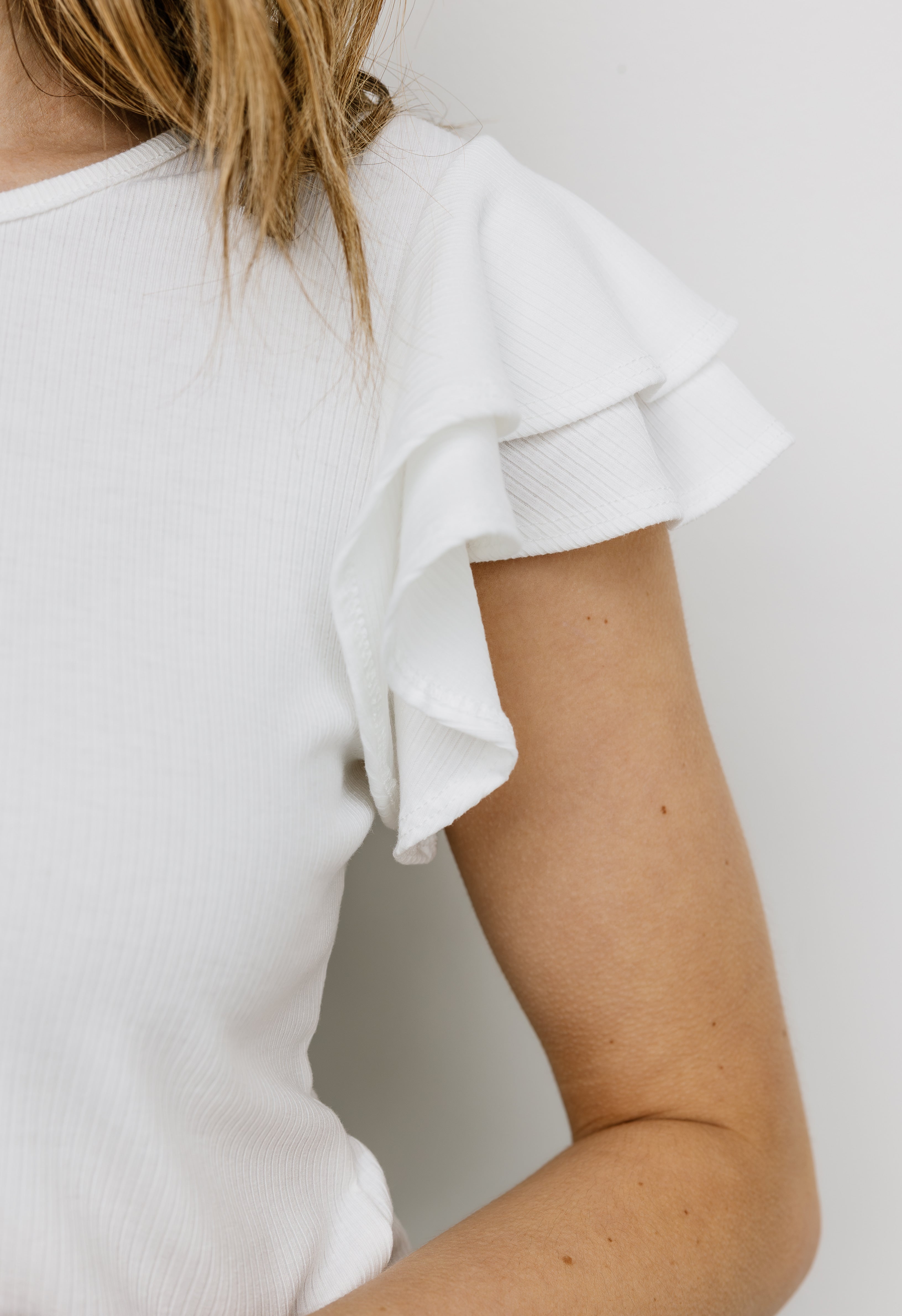 Carlotta Top - IVORY - willows clothing S/S Shirt